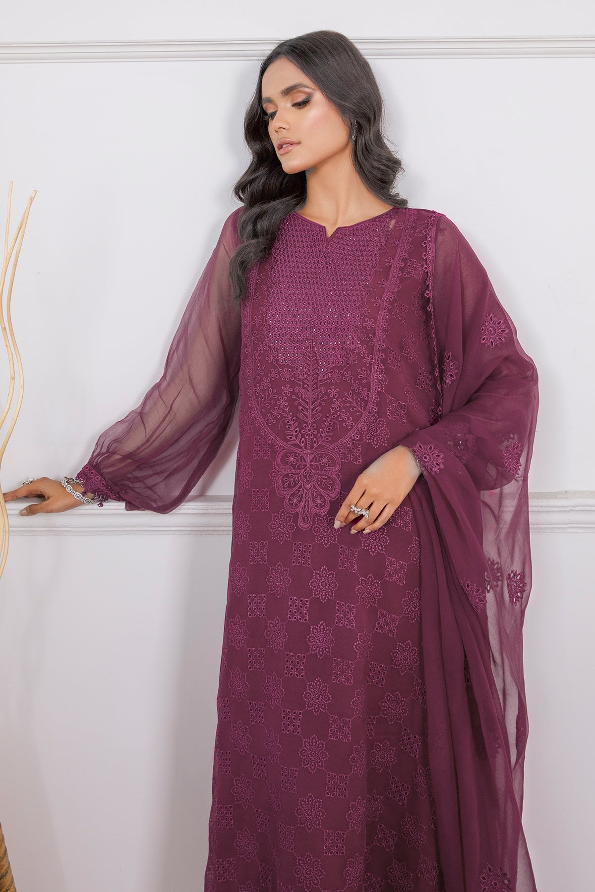 EMBROIDERED CHIFFON SF-337