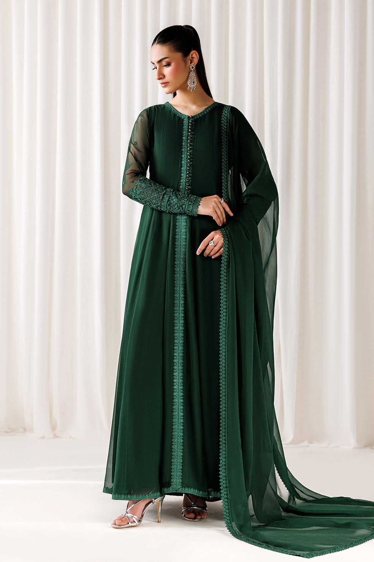 EMBROIDERED CHIFFON EN-1298