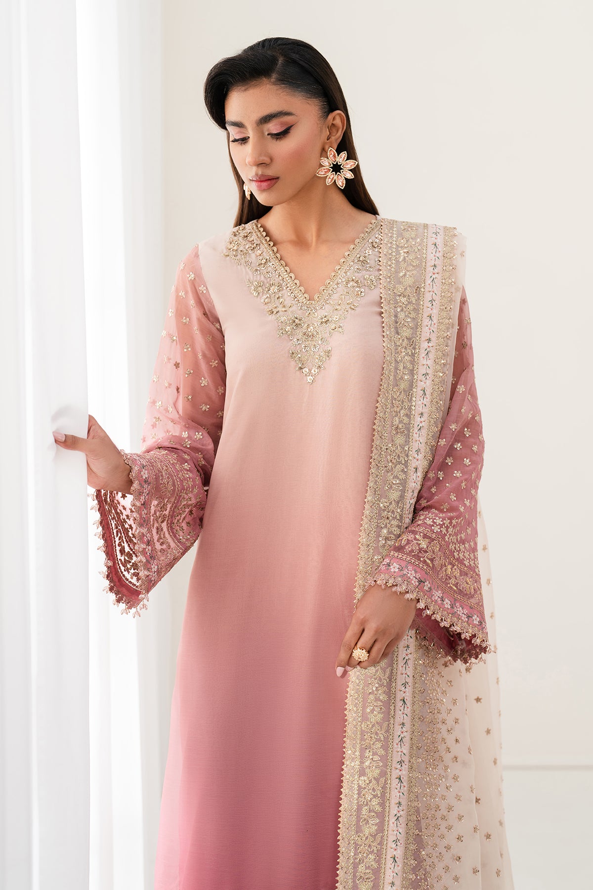 EMBROIDERED CHIFFON SF-4135