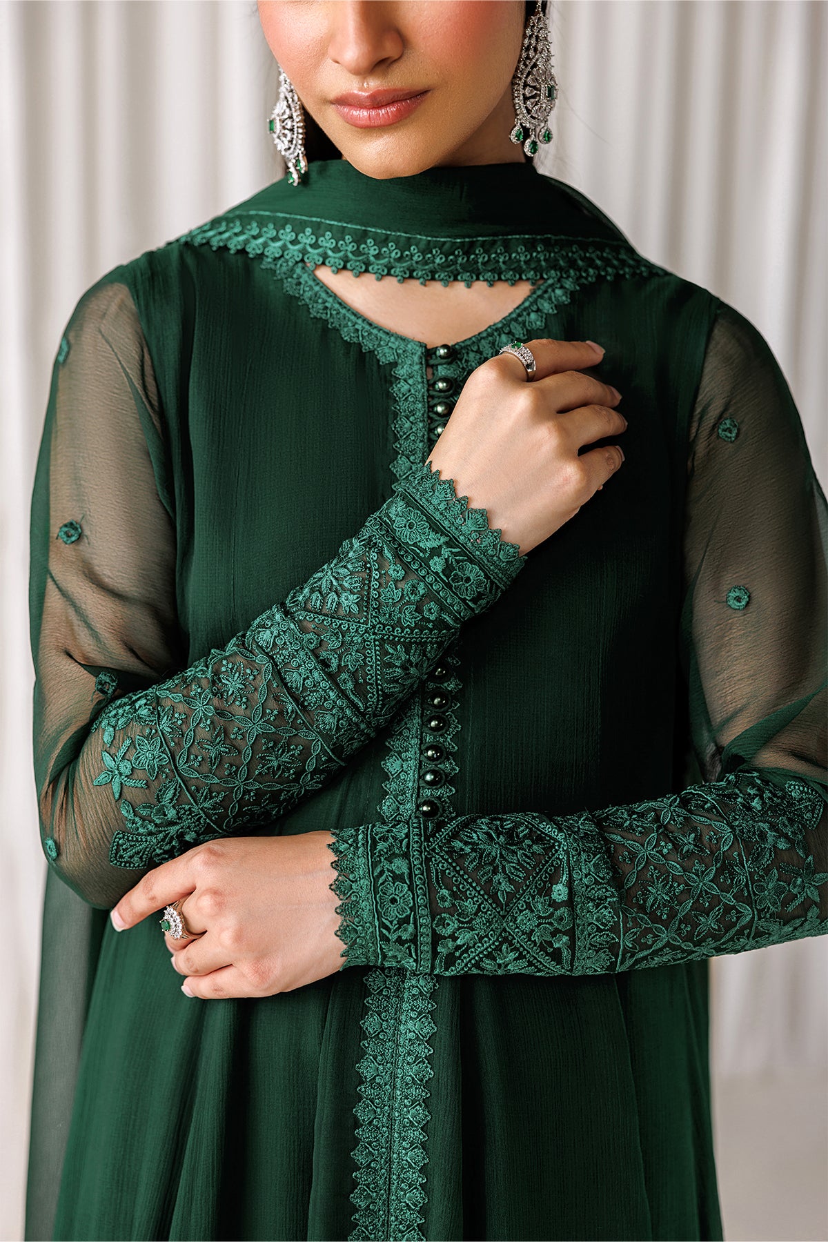 EMBROIDERED CHIFFON EN-1298