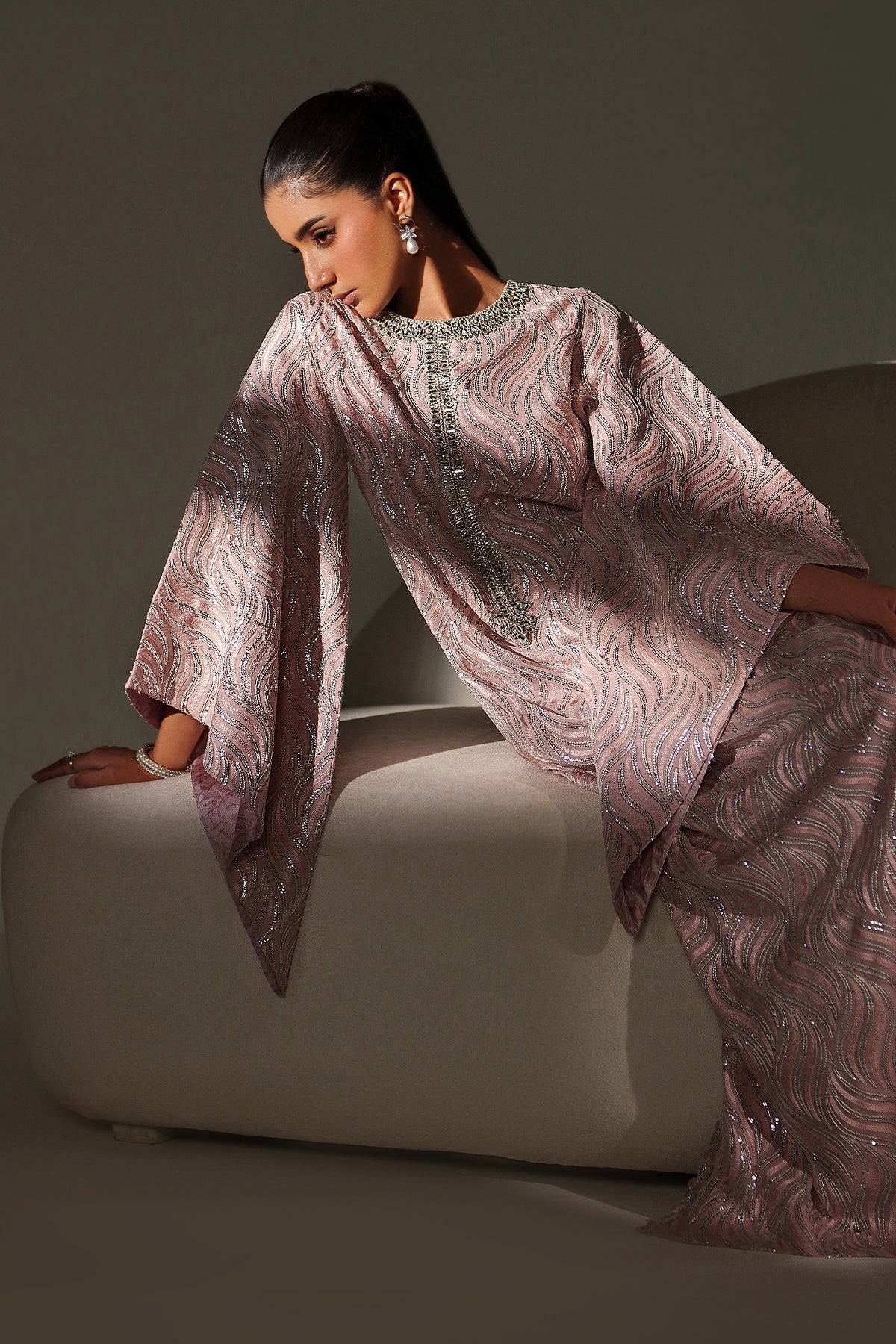 EMBROIDERED CHIFFON PR-1244