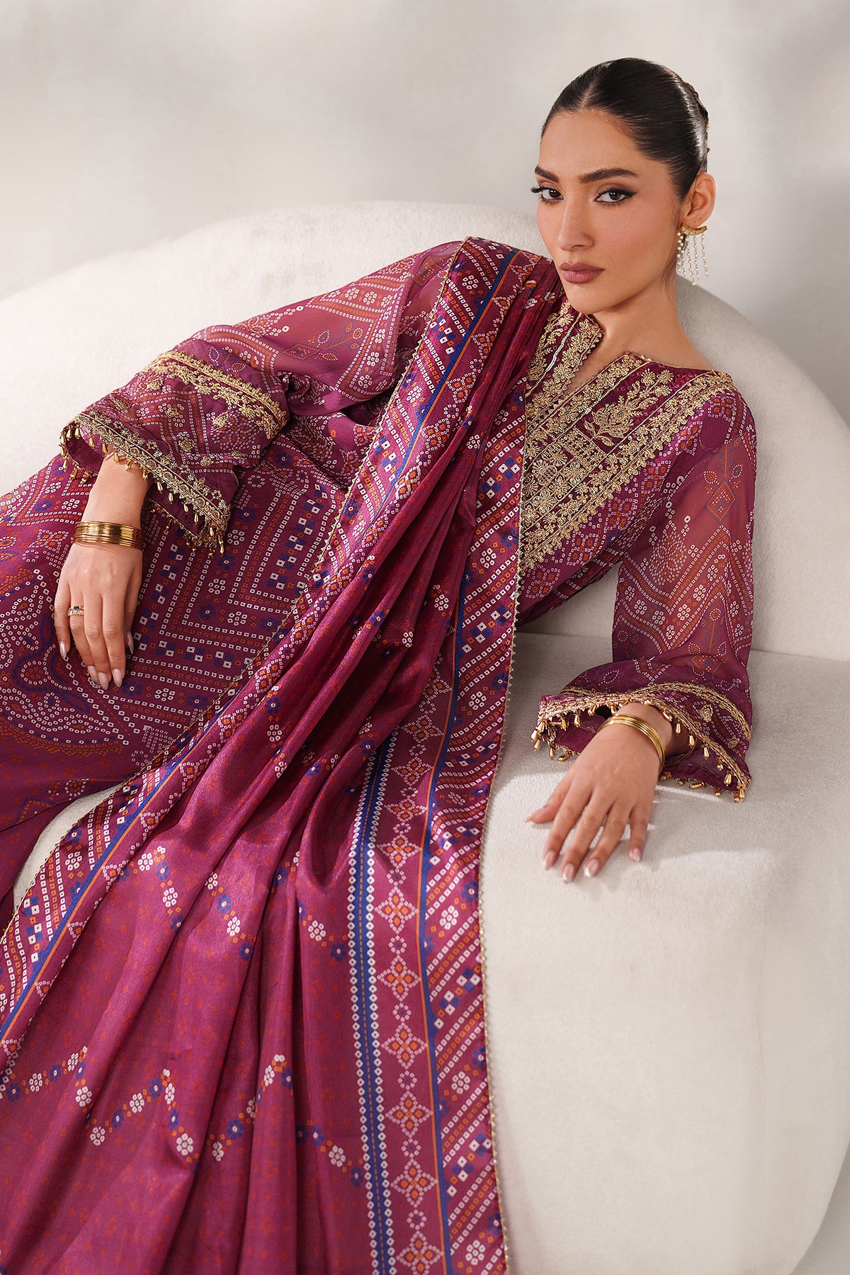 EMBROIDERED CHIFFON UF-4390
