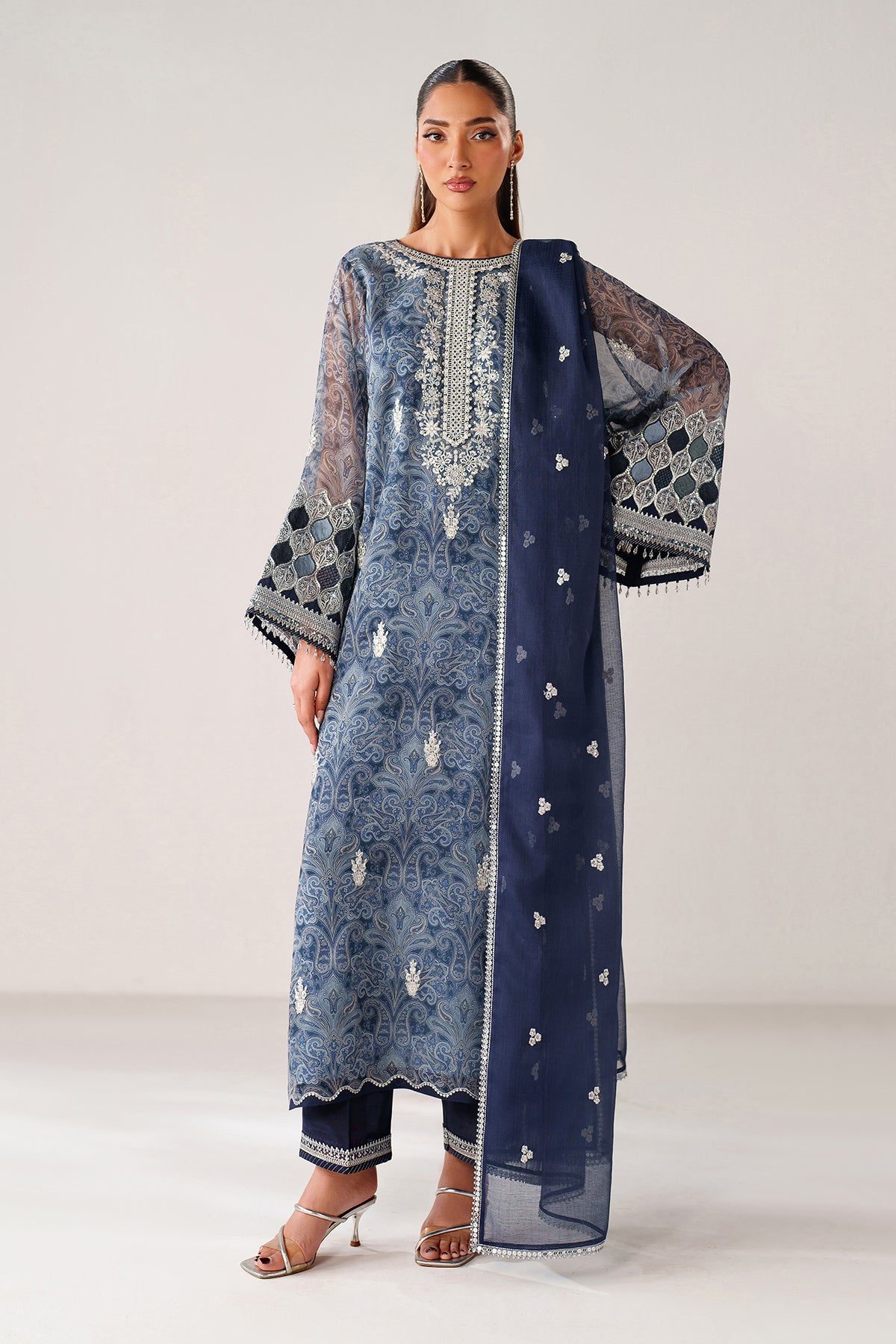 EMBROIDERED CHIFFON UF-4387