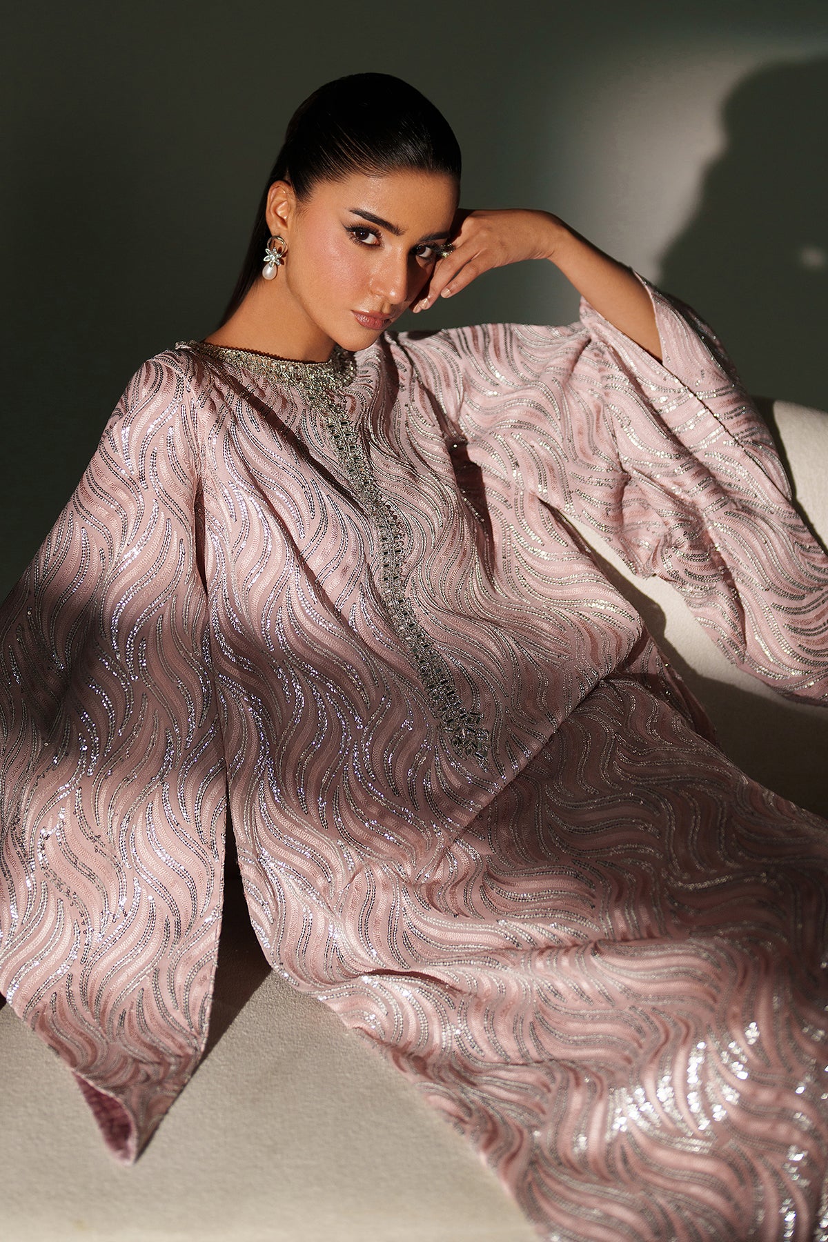 EMBROIDERED CHIFFON PR-1244