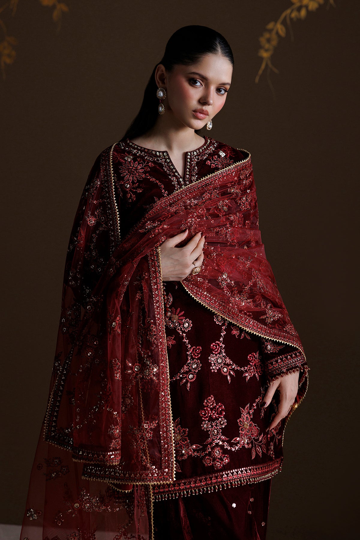 EMBROIDERED VELVET SF-4550