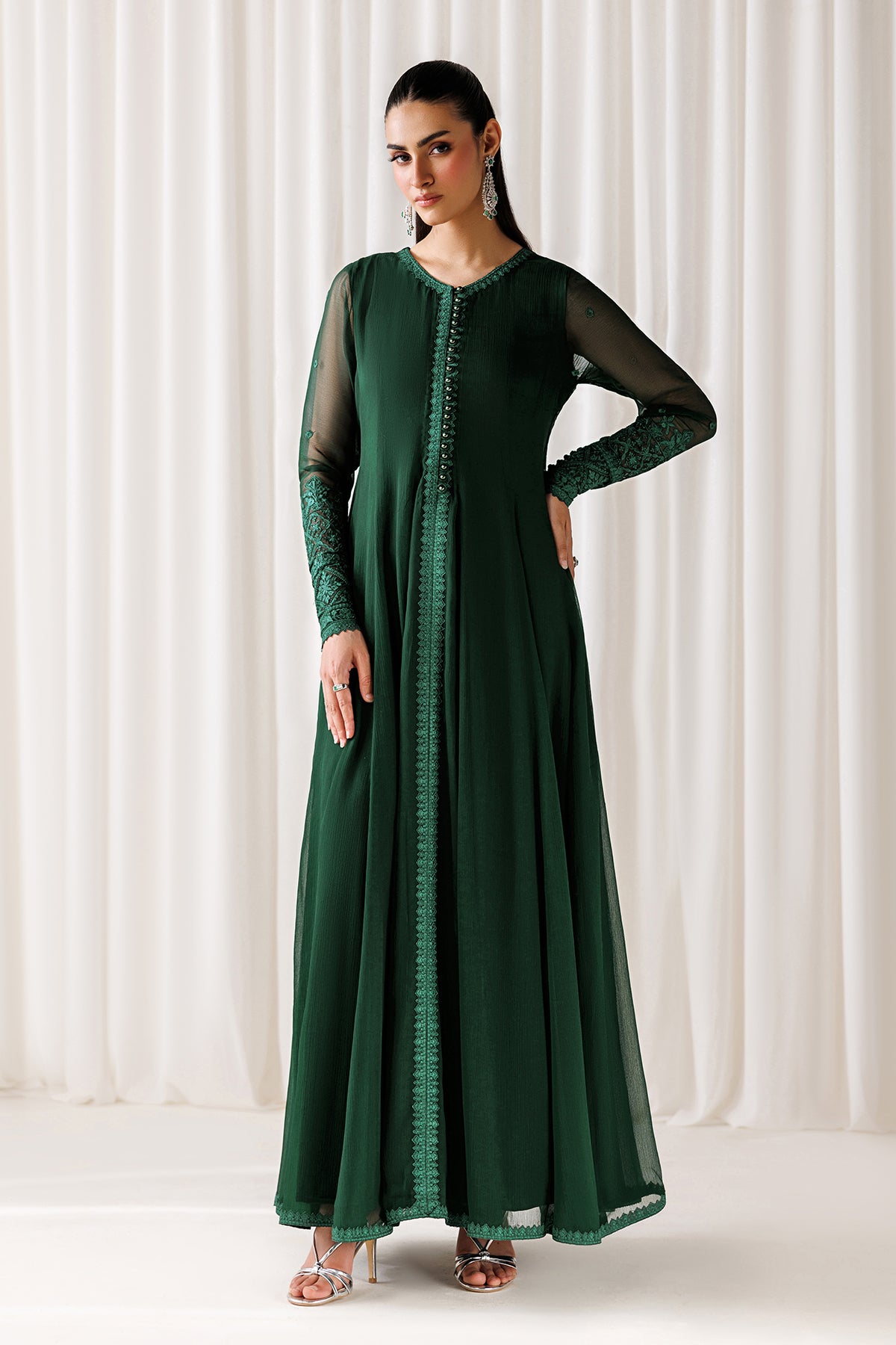 EMBROIDERED CHIFFON EN-1298