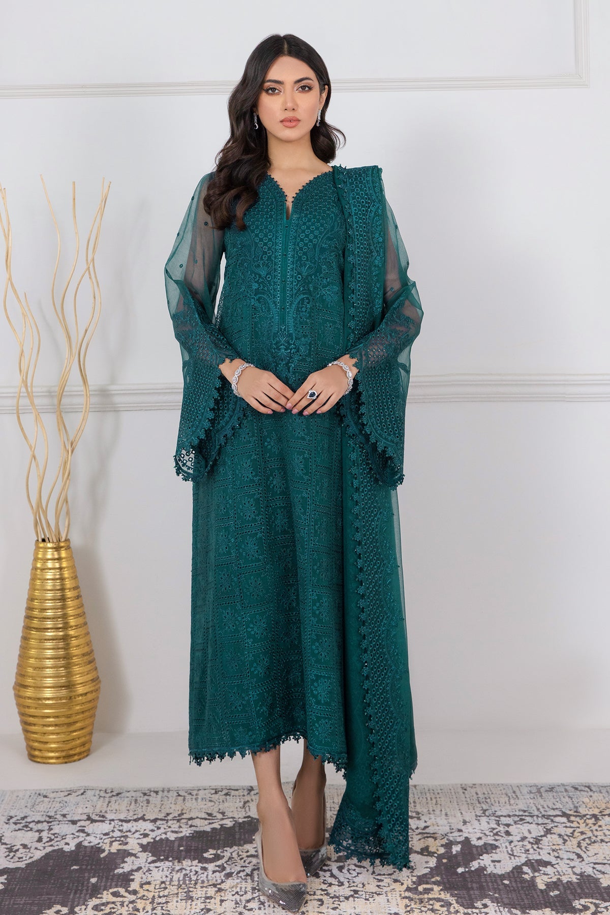 EMBROIDERED CHIFFON SF-338