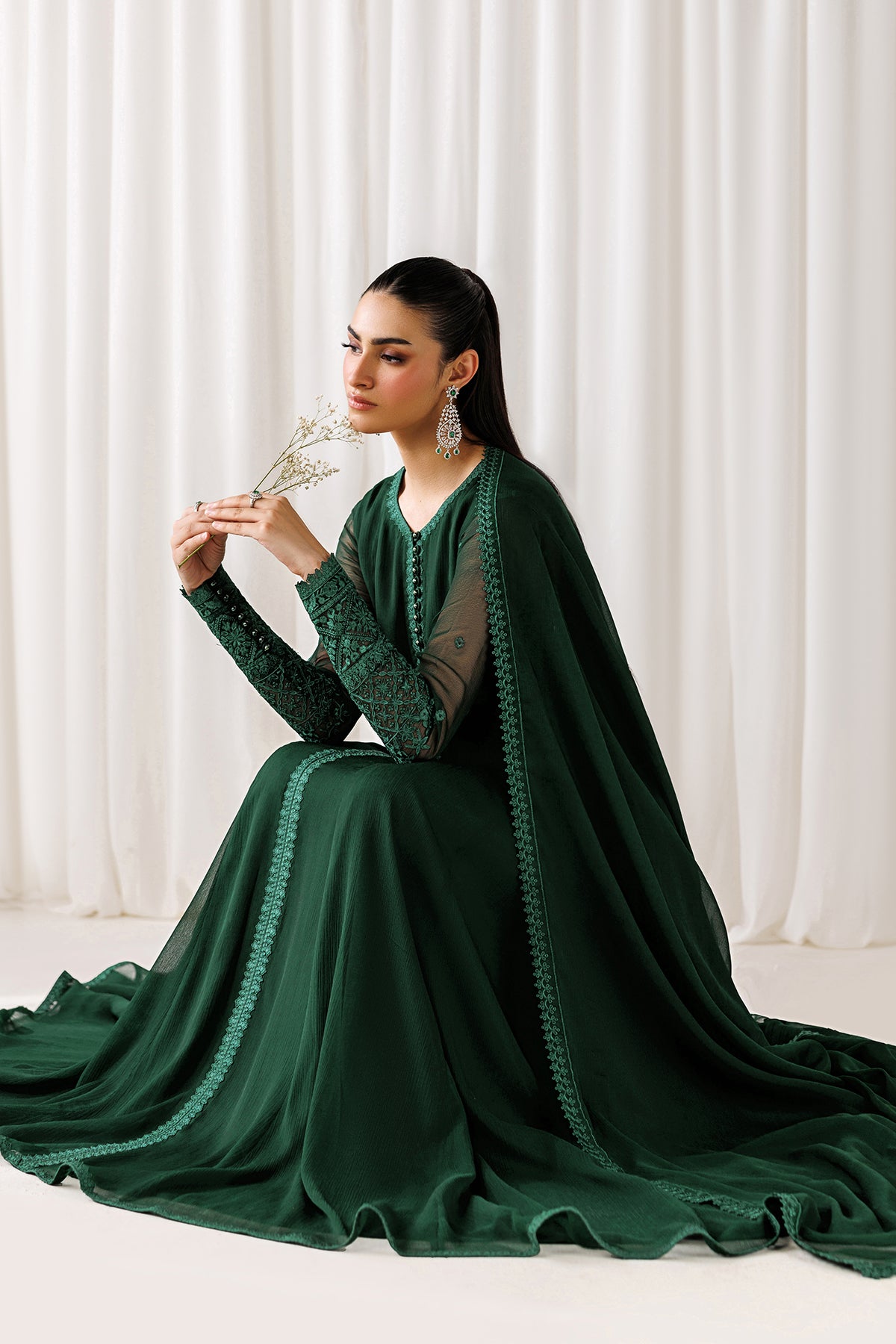 EMBROIDERED CHIFFON EN-1298