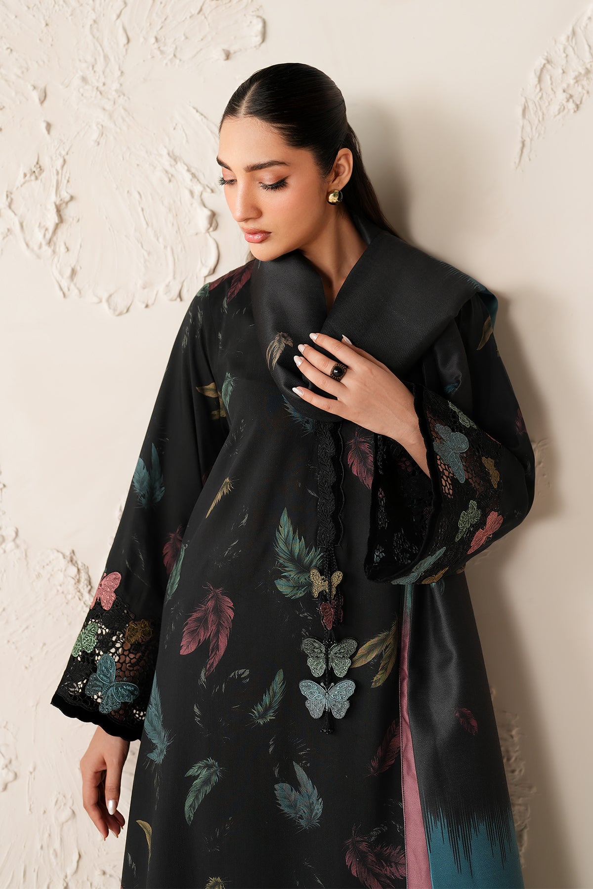 EMBROIDERED VISCOSE SILK UF-4308