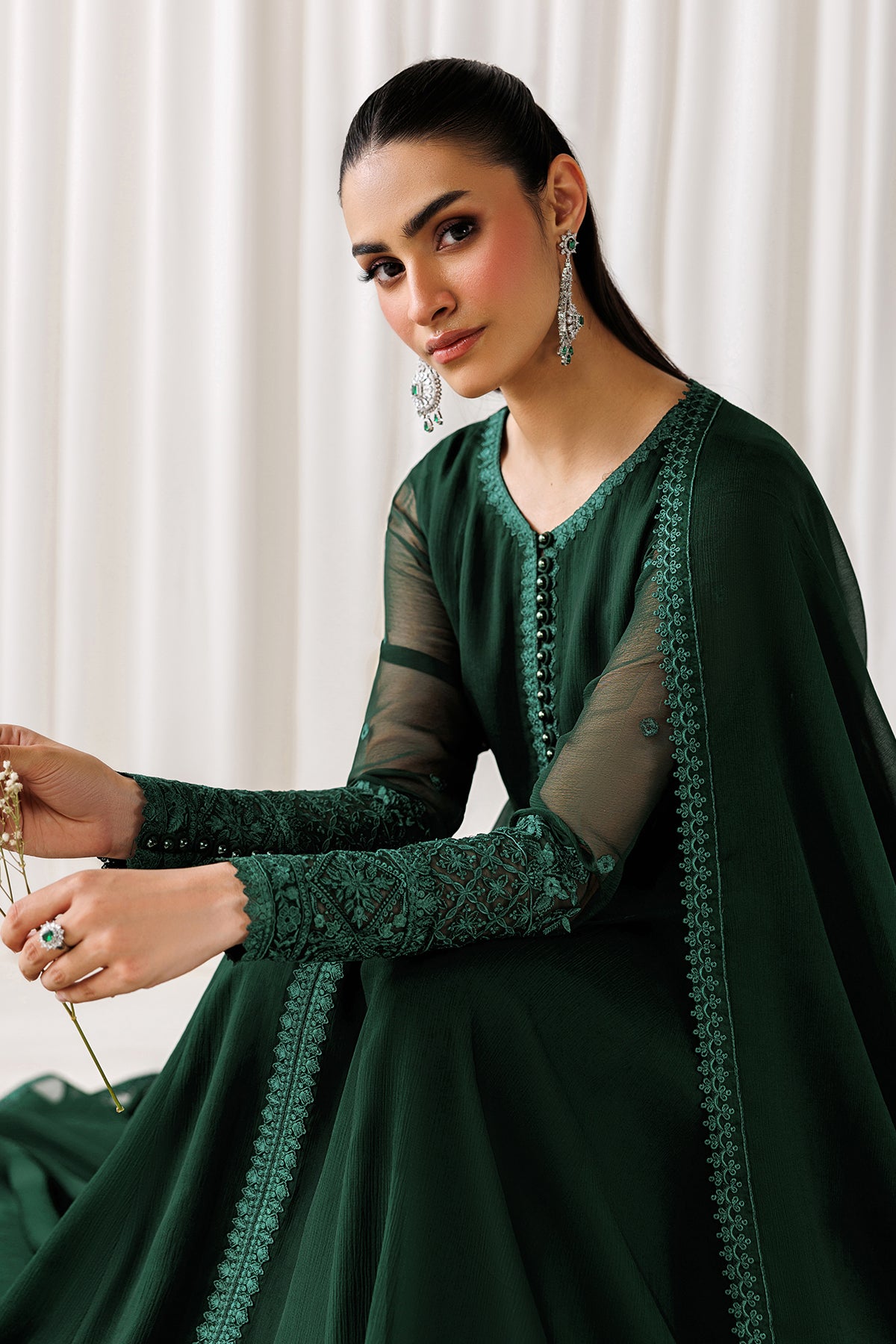 EMBROIDERED CHIFFON EN-1298