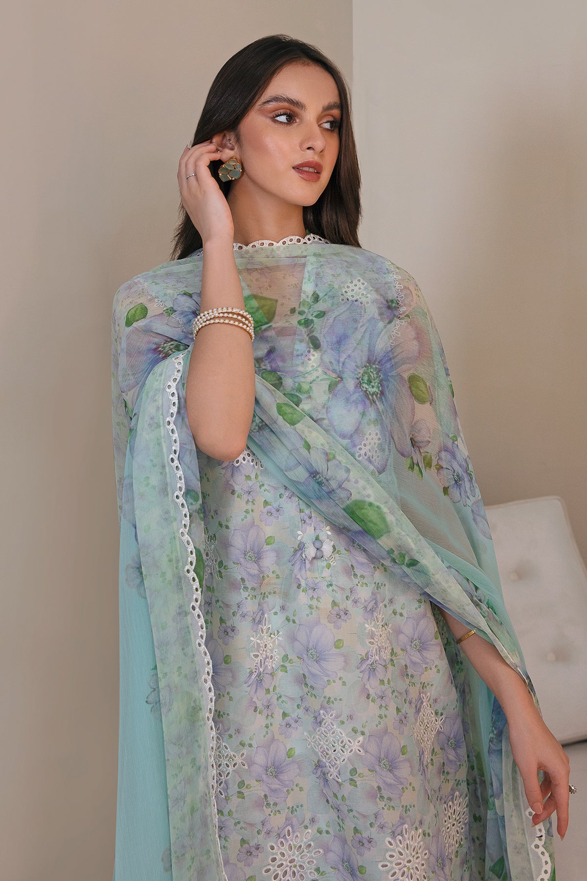 EMBROIDERED  LAWN SF-357