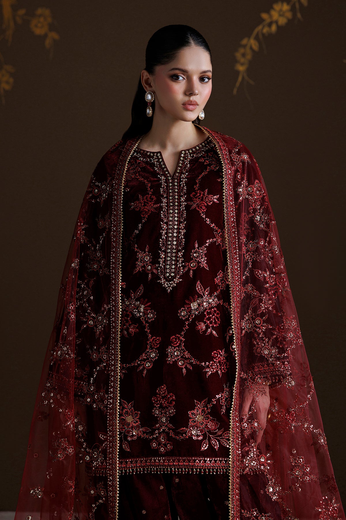 EMBROIDERED VELVET SF-4550