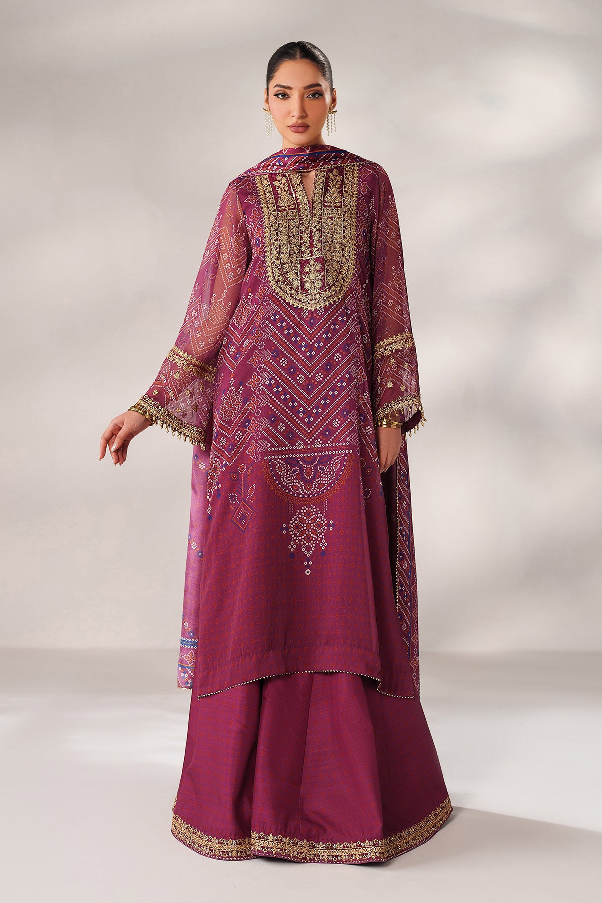 EMBROIDERED CHIFFON UF-4390
