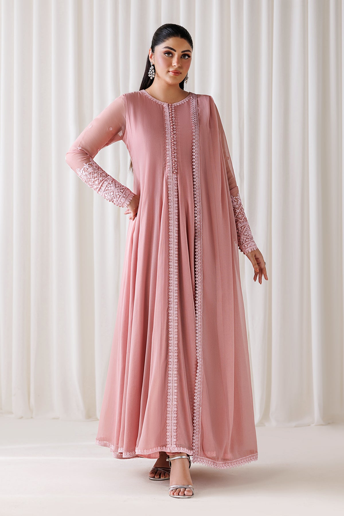 EMBROIDERED CHIFFON EN-1299