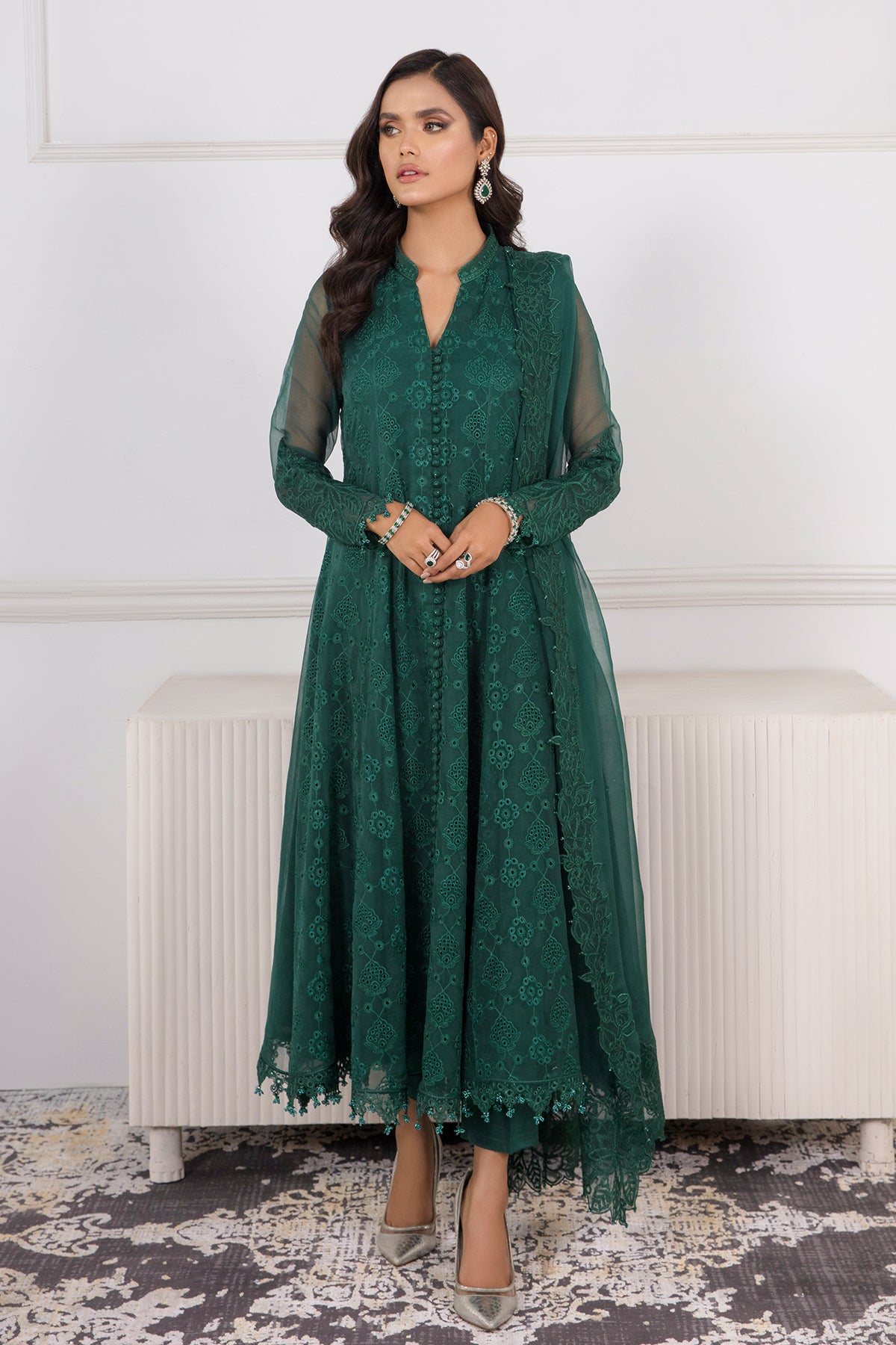 EMBROIDERED SCHIFFLI CHIFFON SF-339