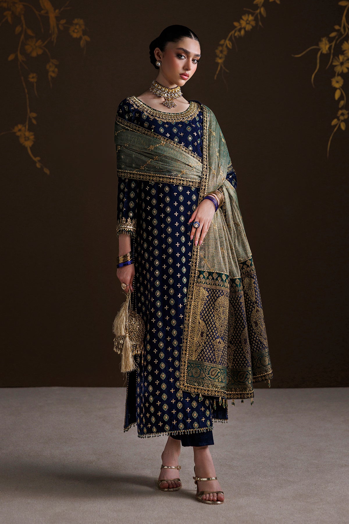 EMBROIDERED VELVET UF-4551