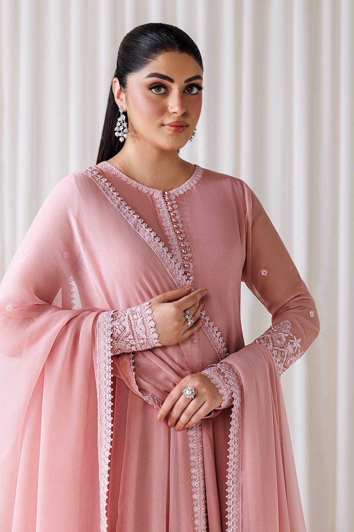 EMBROIDERED CHIFFON EN-1299