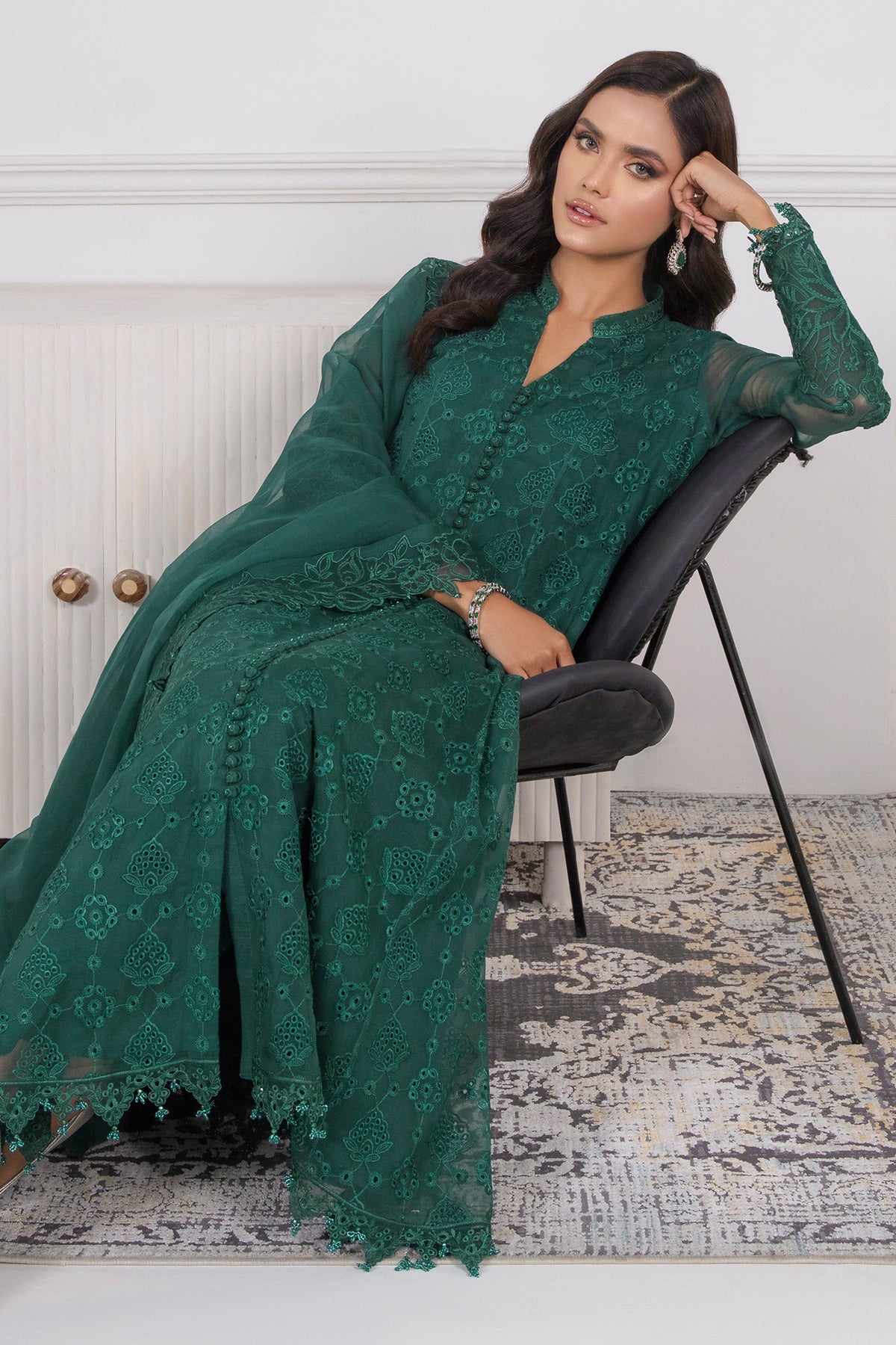 EMBROIDERED SCHIFFLI CHIFFON SF-339