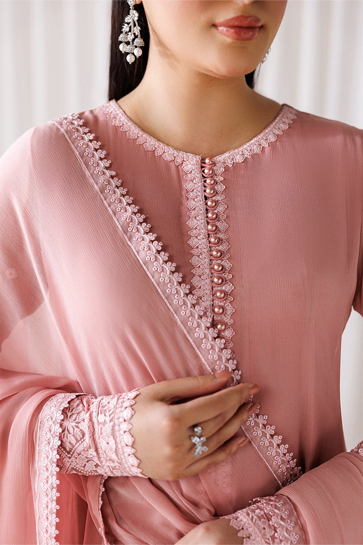 EMBROIDERED CHIFFON EN-1299