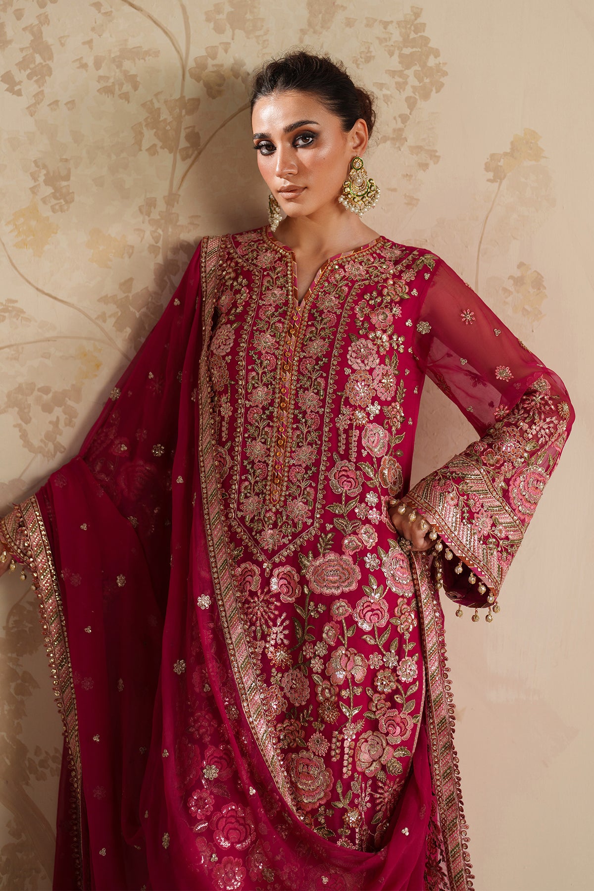 EMBROIDERED CHIFFON SF-4363