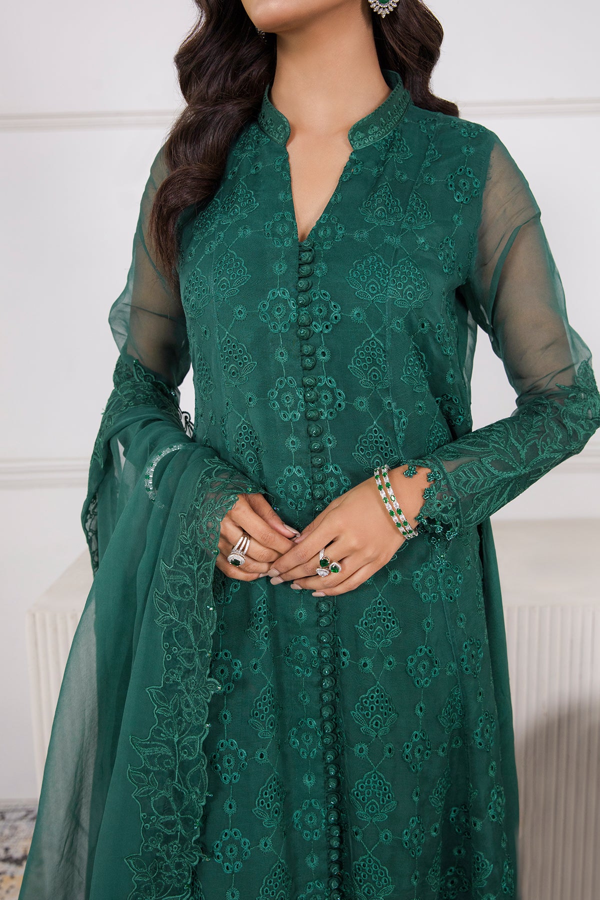EMBROIDERED SCHIFFLI CHIFFON SF-339