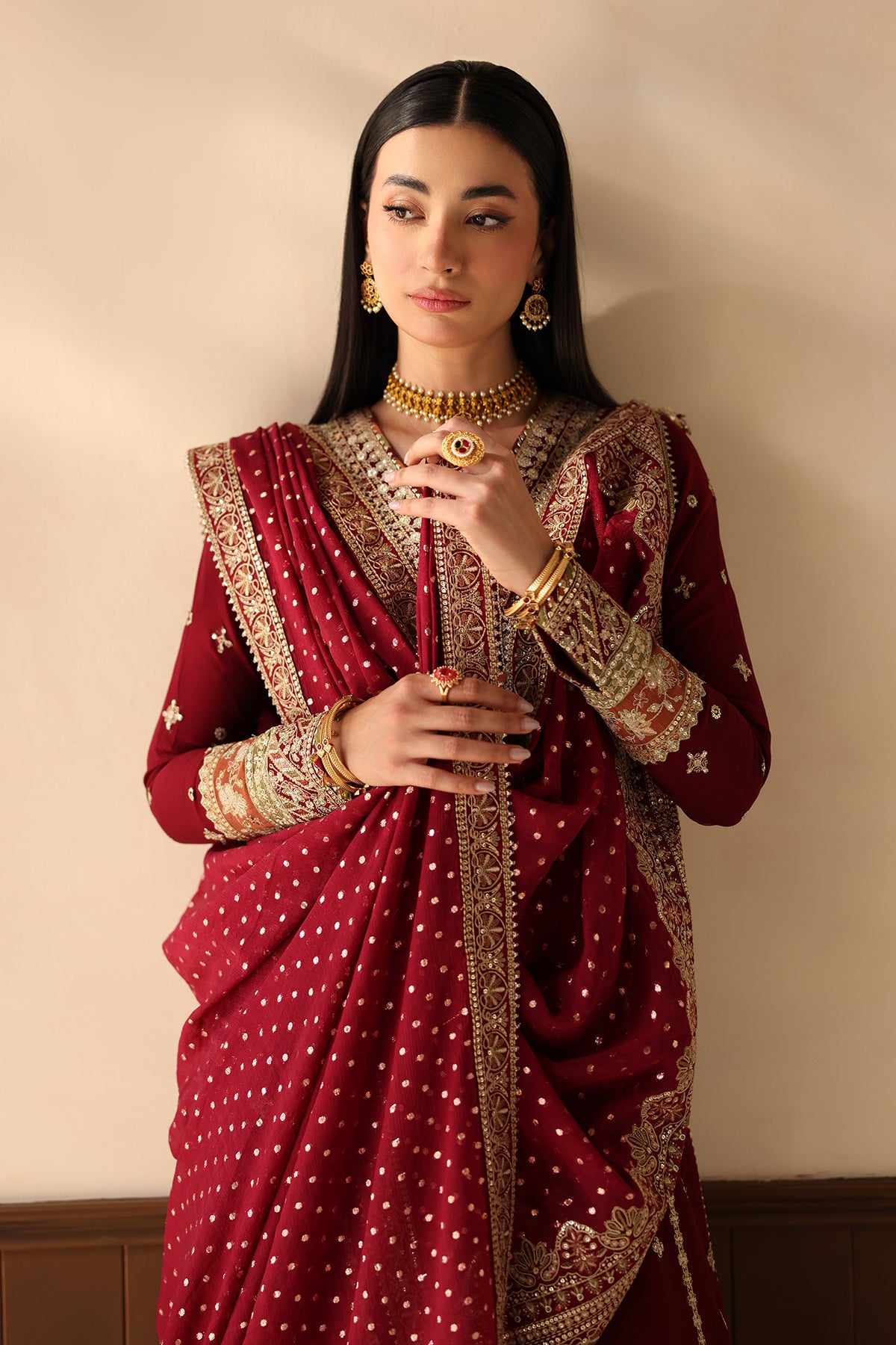 EMBROIDERED CHIFFON SF-4486