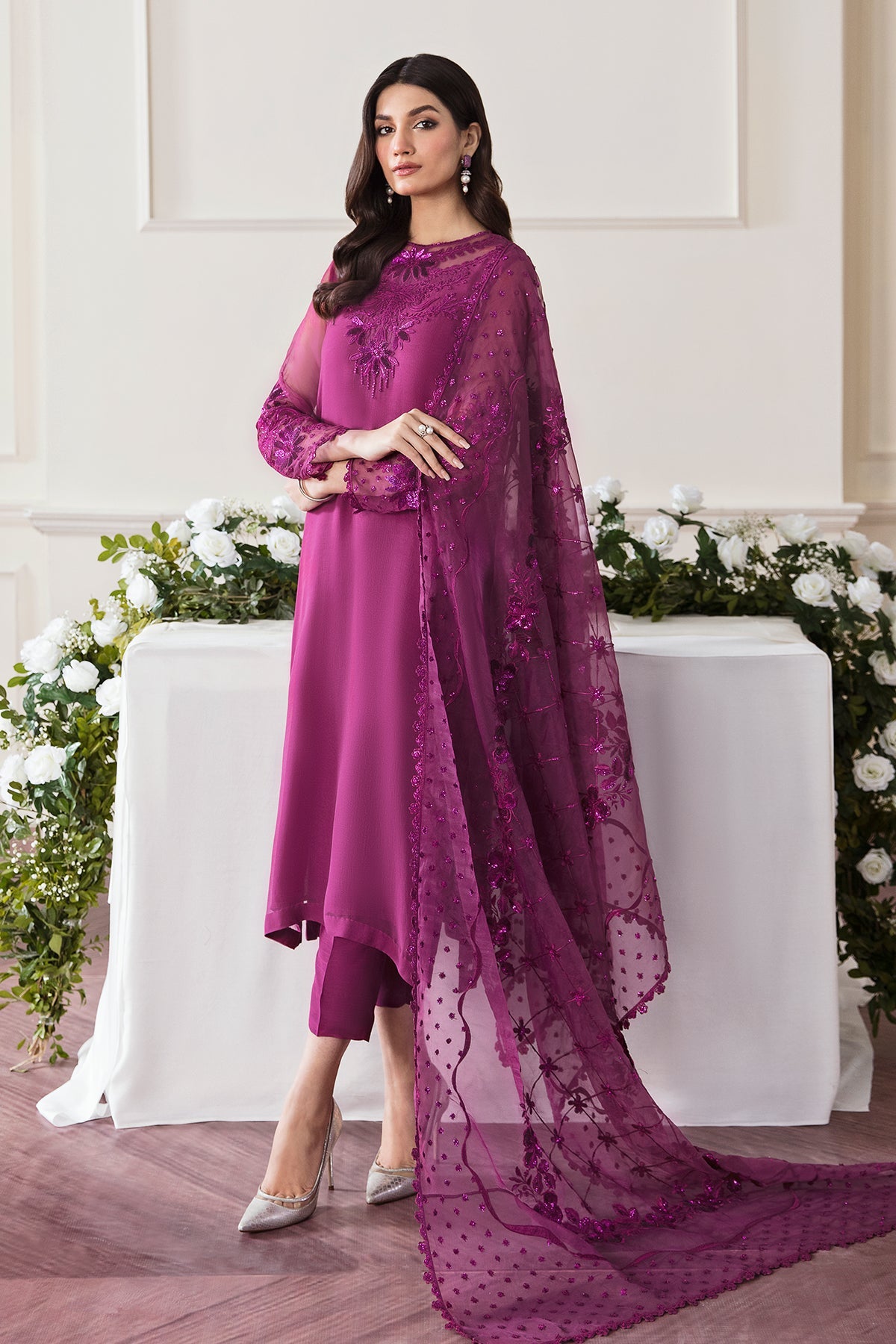 EMBROIDERED CHIFFON SF-291