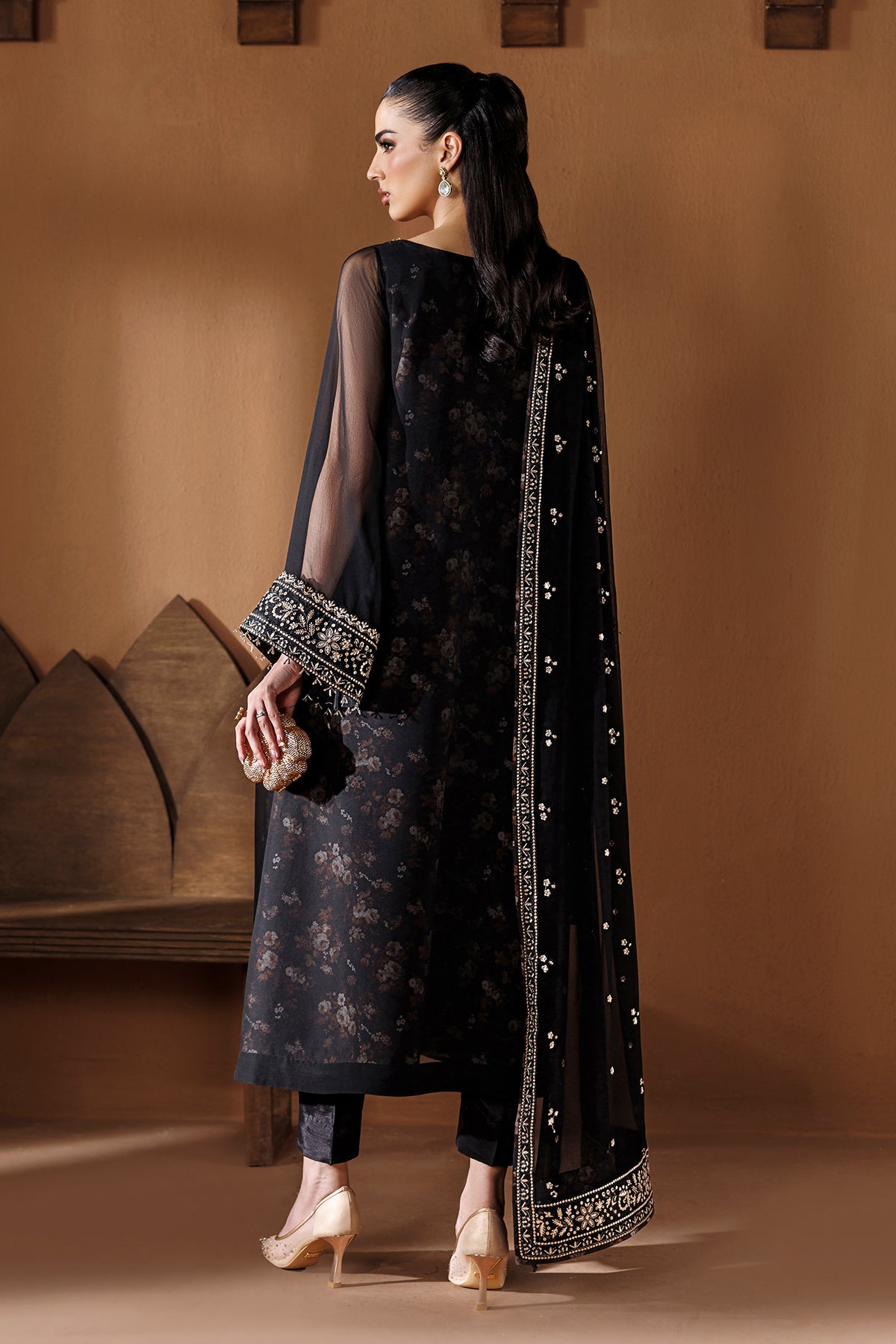 EMBROIDERED CHIFFON PR-1288