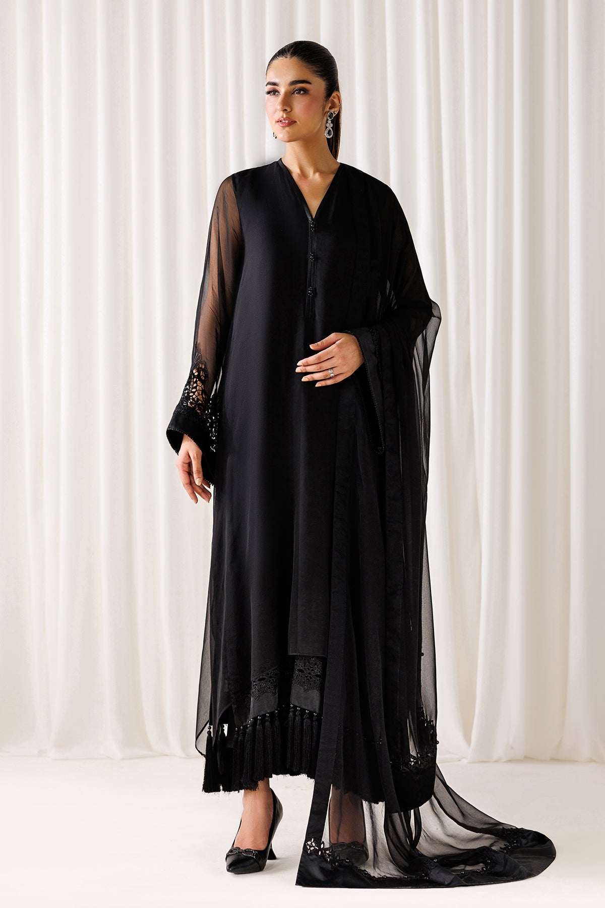 EMBROIDERED CHIFFON EN-1300