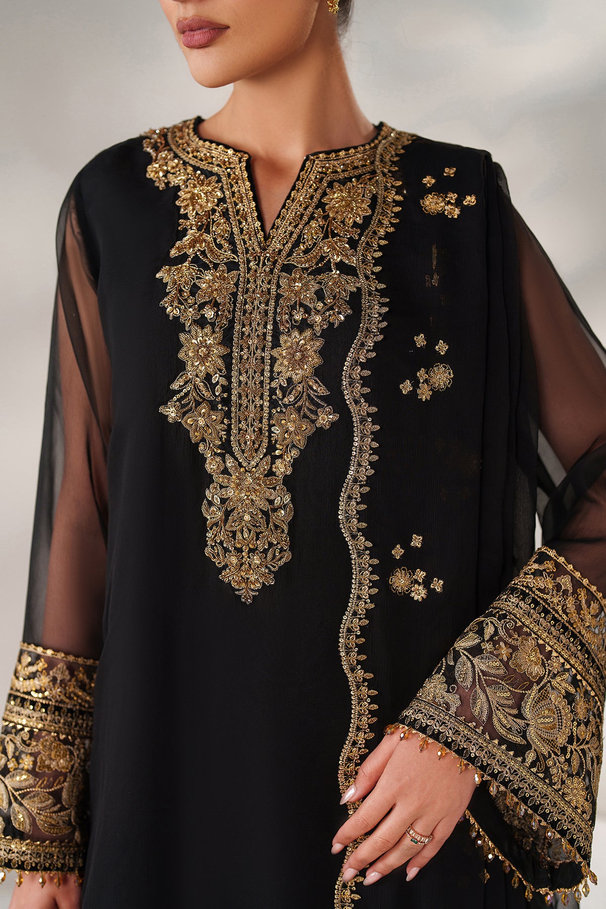 EMBROIDERED CHIFFON PR-1250