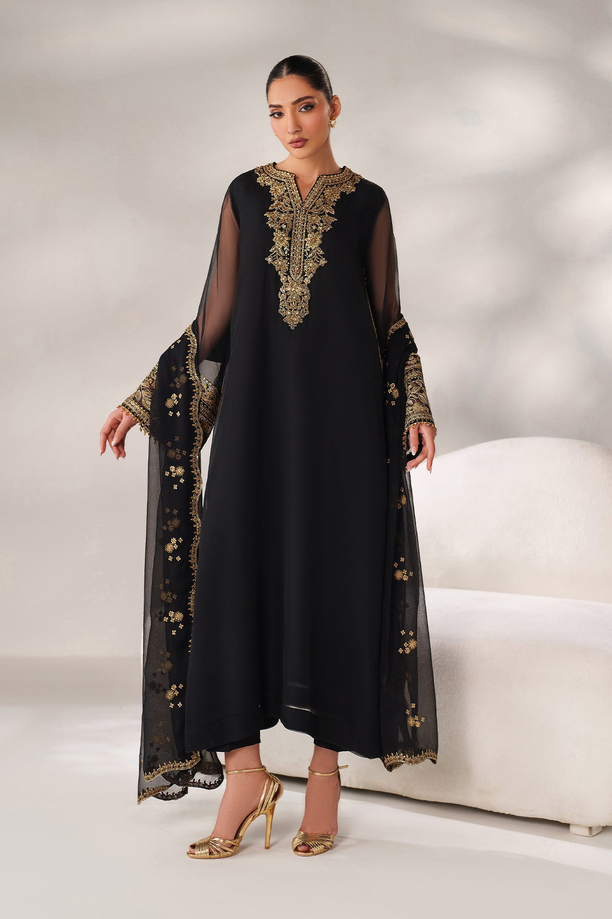 EMBROIDERED CHIFFON PR-1250