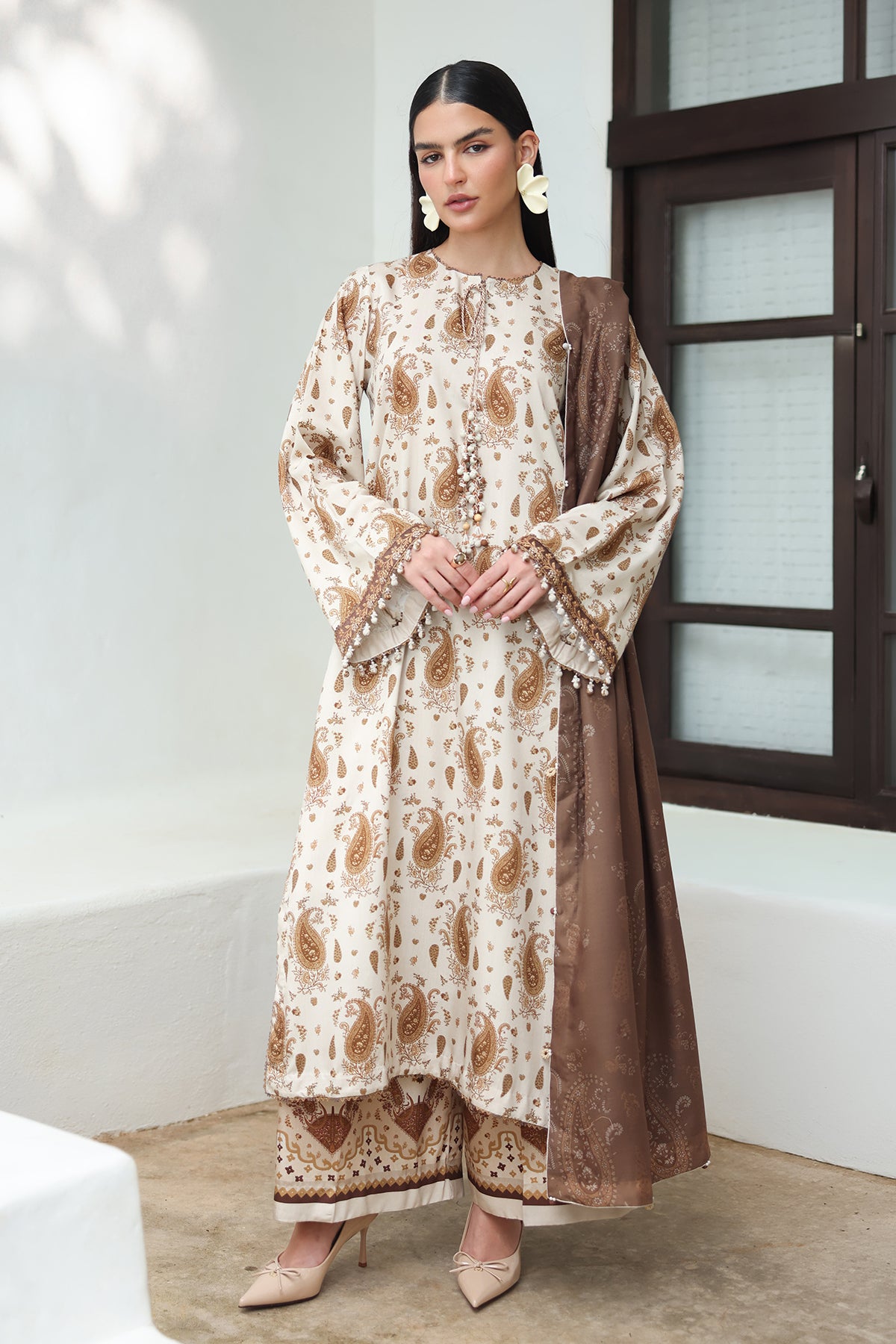 EMBROIDERED VISCOSE SILK UF-4612