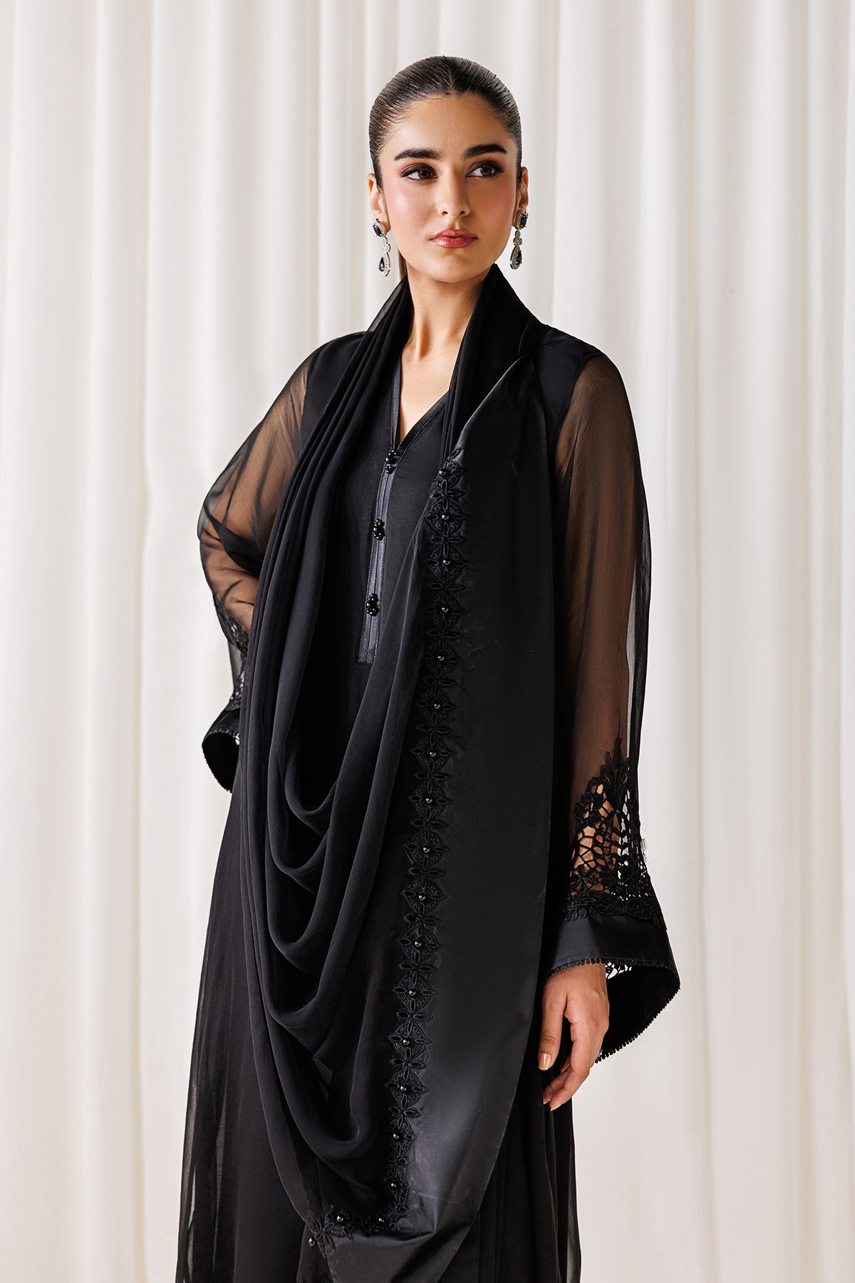 EMBROIDERED CHIFFON EN-1300