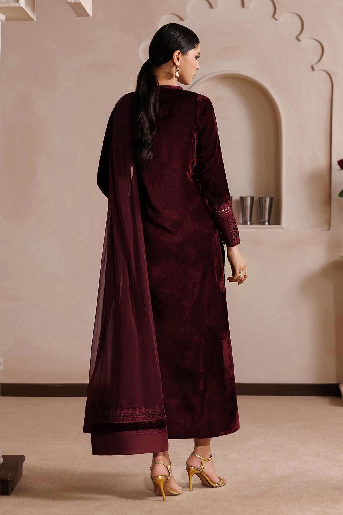 EMBROIDERED CHIFFON DUPATTA-126