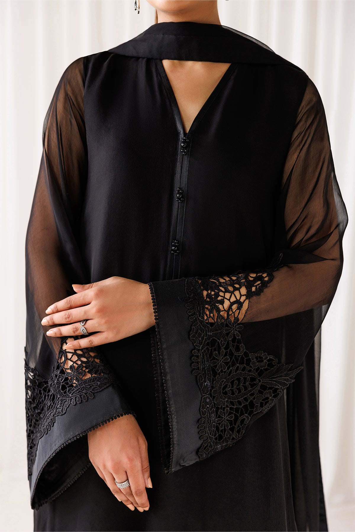 EMBROIDERED CHIFFON EN-1300
