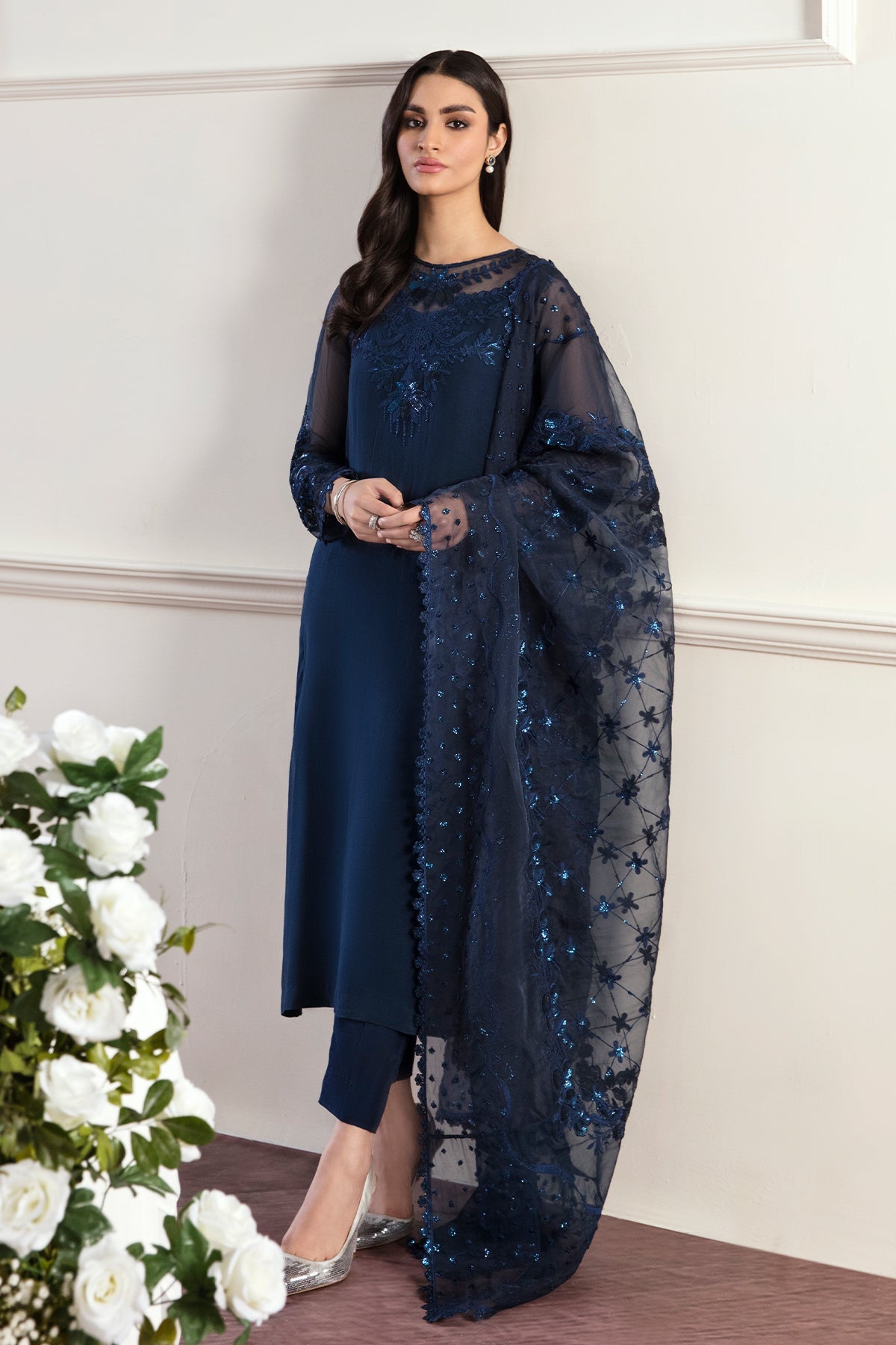 EMBROIDERED CHIFFON SF-292