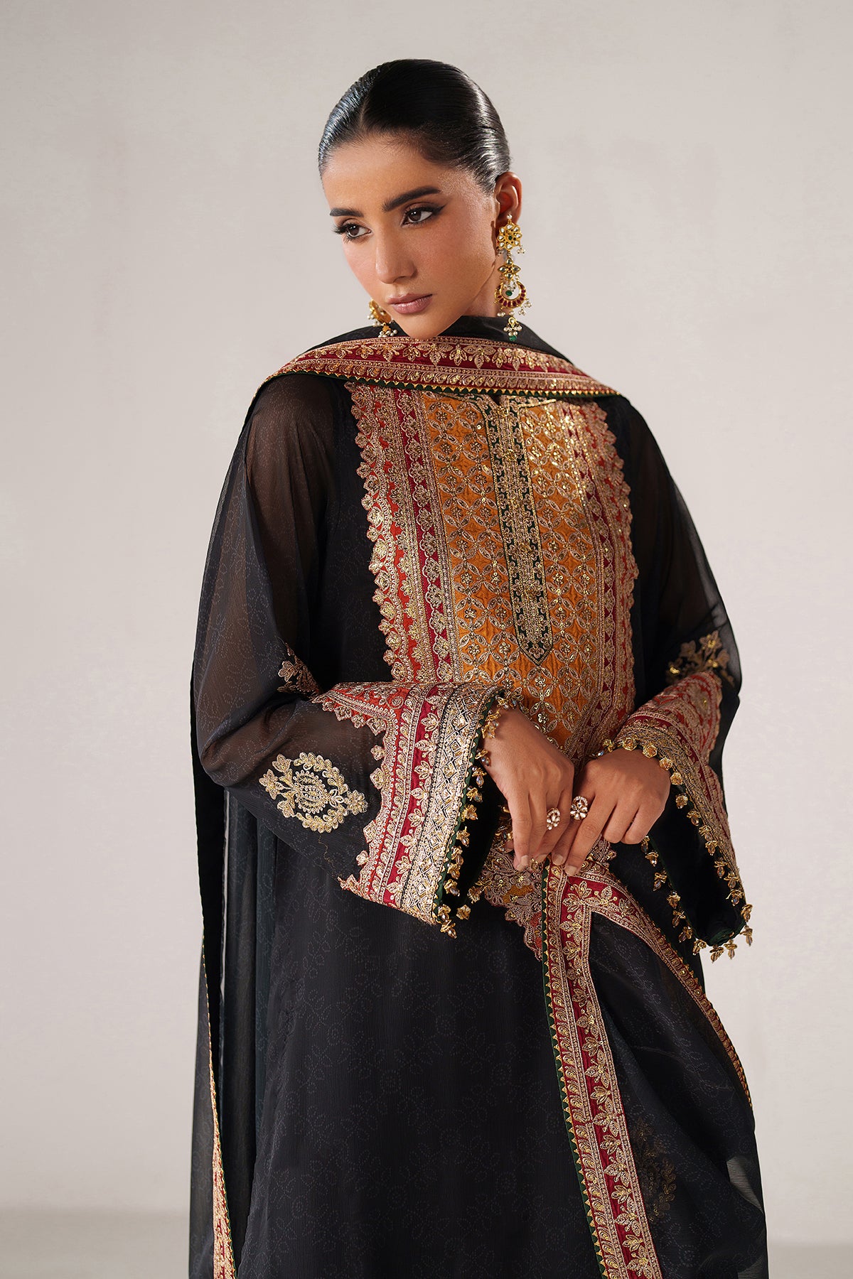 EMBROIDERED CHIFFON PR-1246