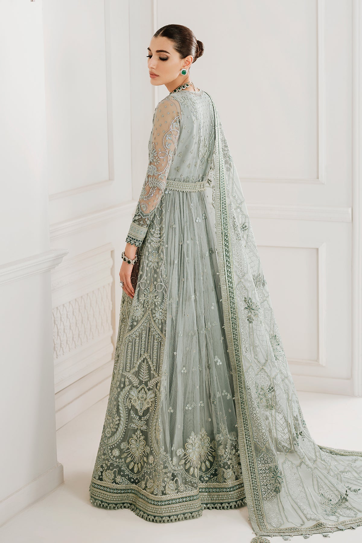 EMBROIDERED NET CH10-05 STITCHED