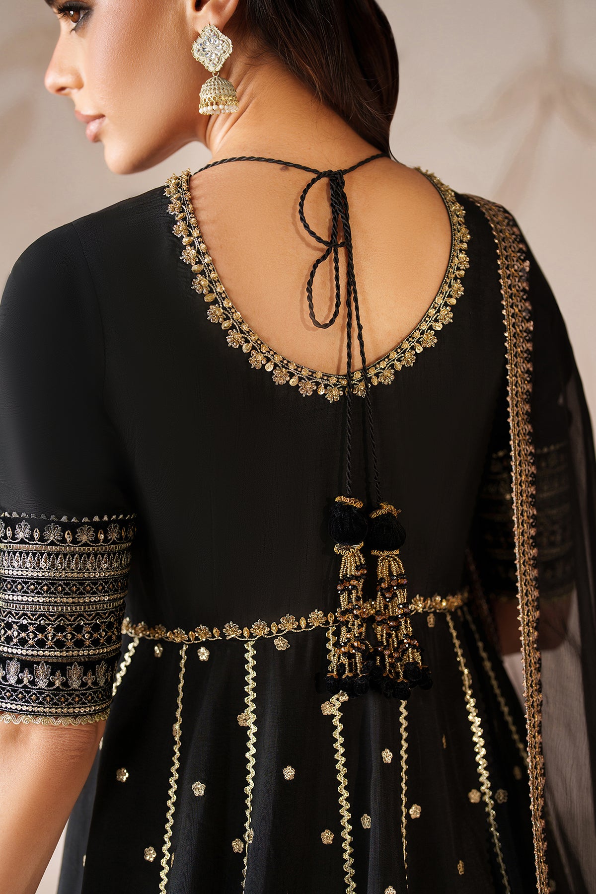EMBROIDERED RAW SILK PR-1202