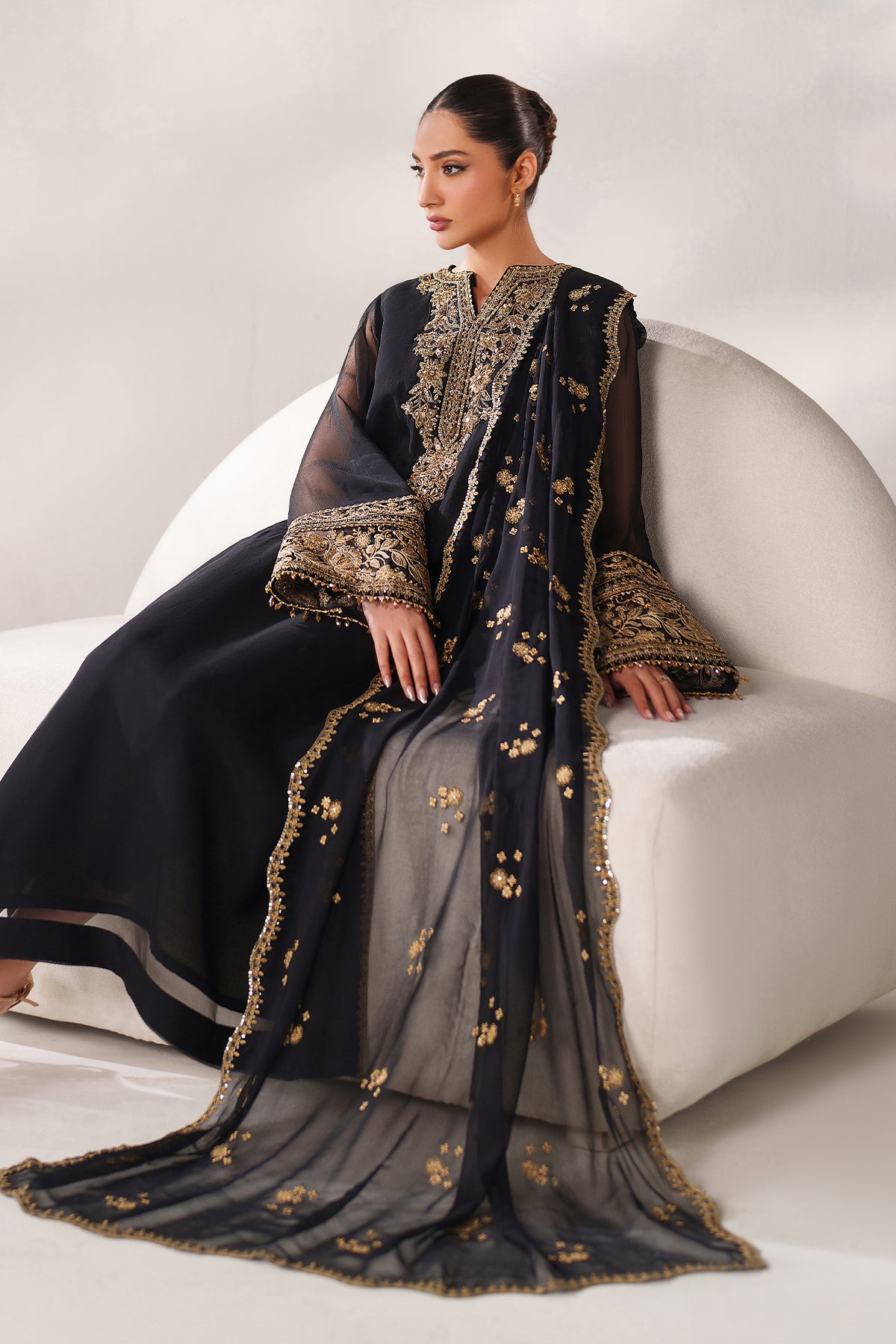 EMBROIDERED CHIFFON PR-1250