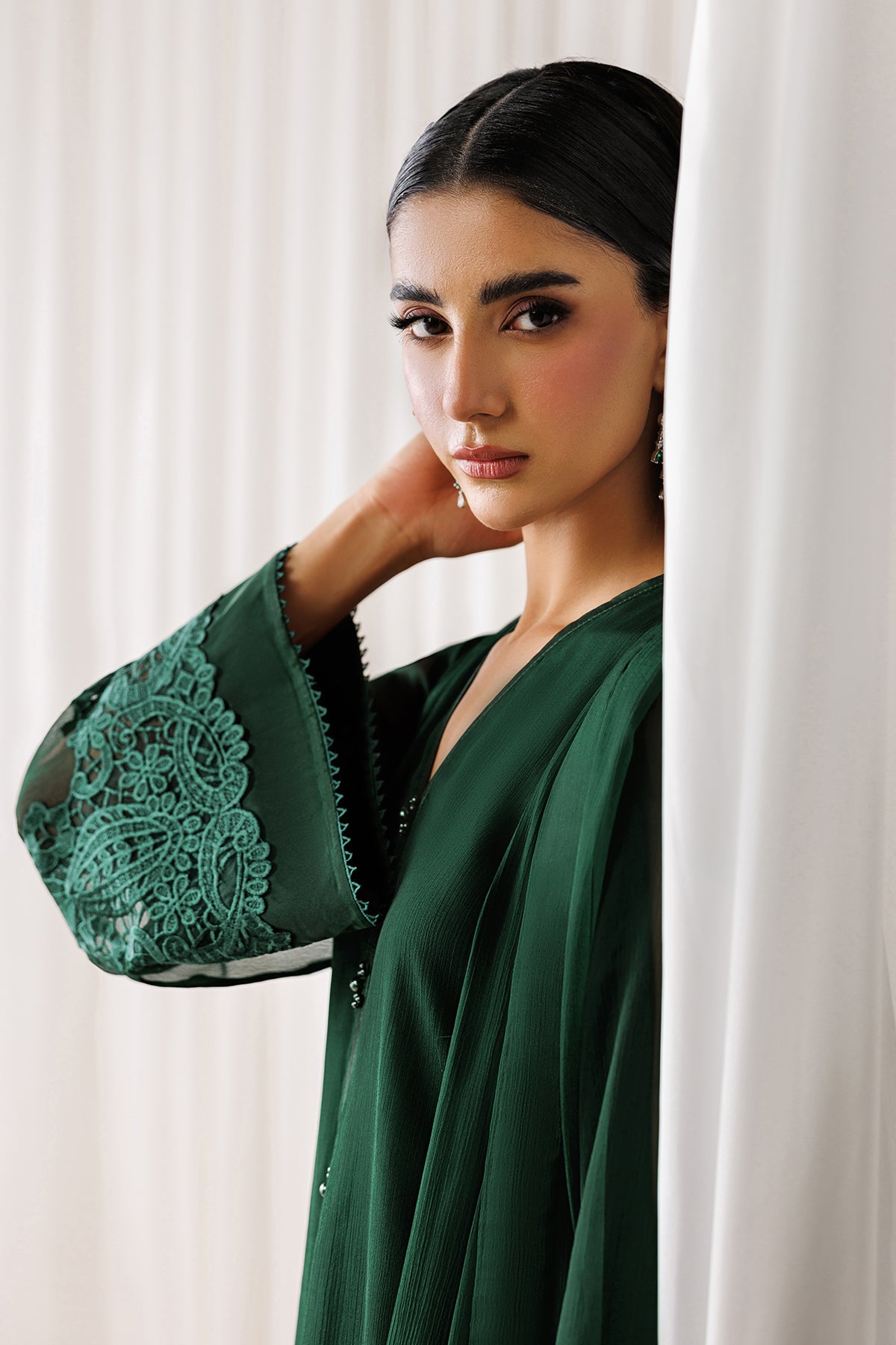 EMBROIDERED CHIFFON EN-1301