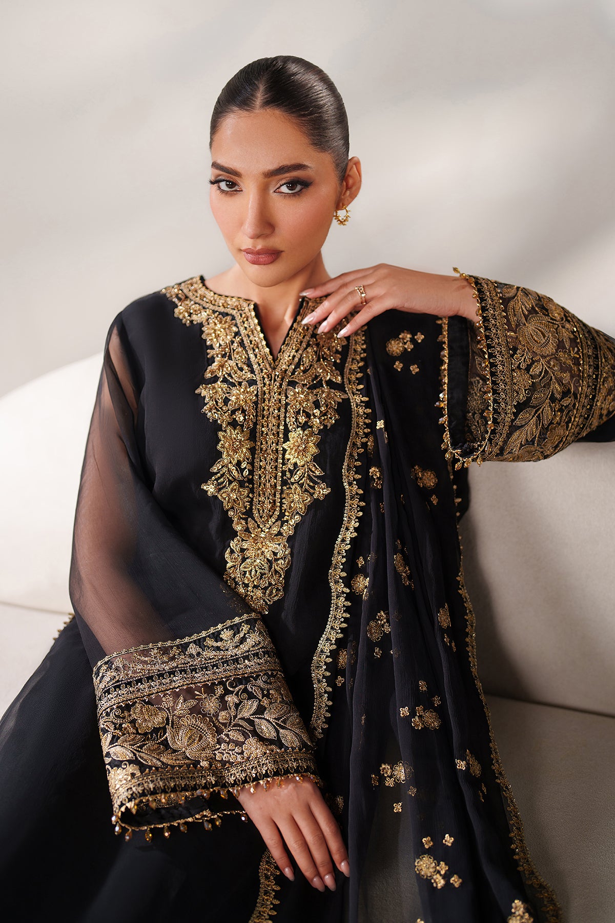 EMBROIDERED CHIFFON PR-1250