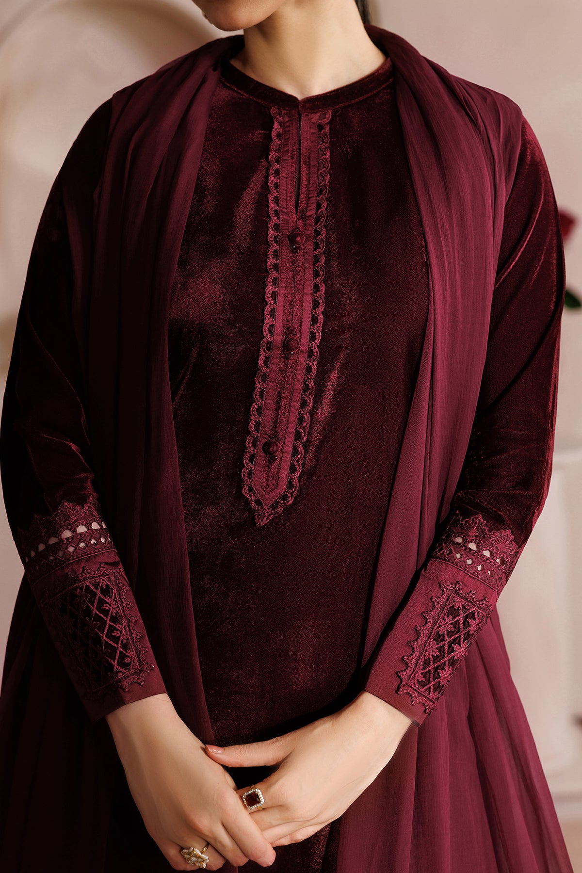EMBROIDERED CHIFFON DUPATTA-126