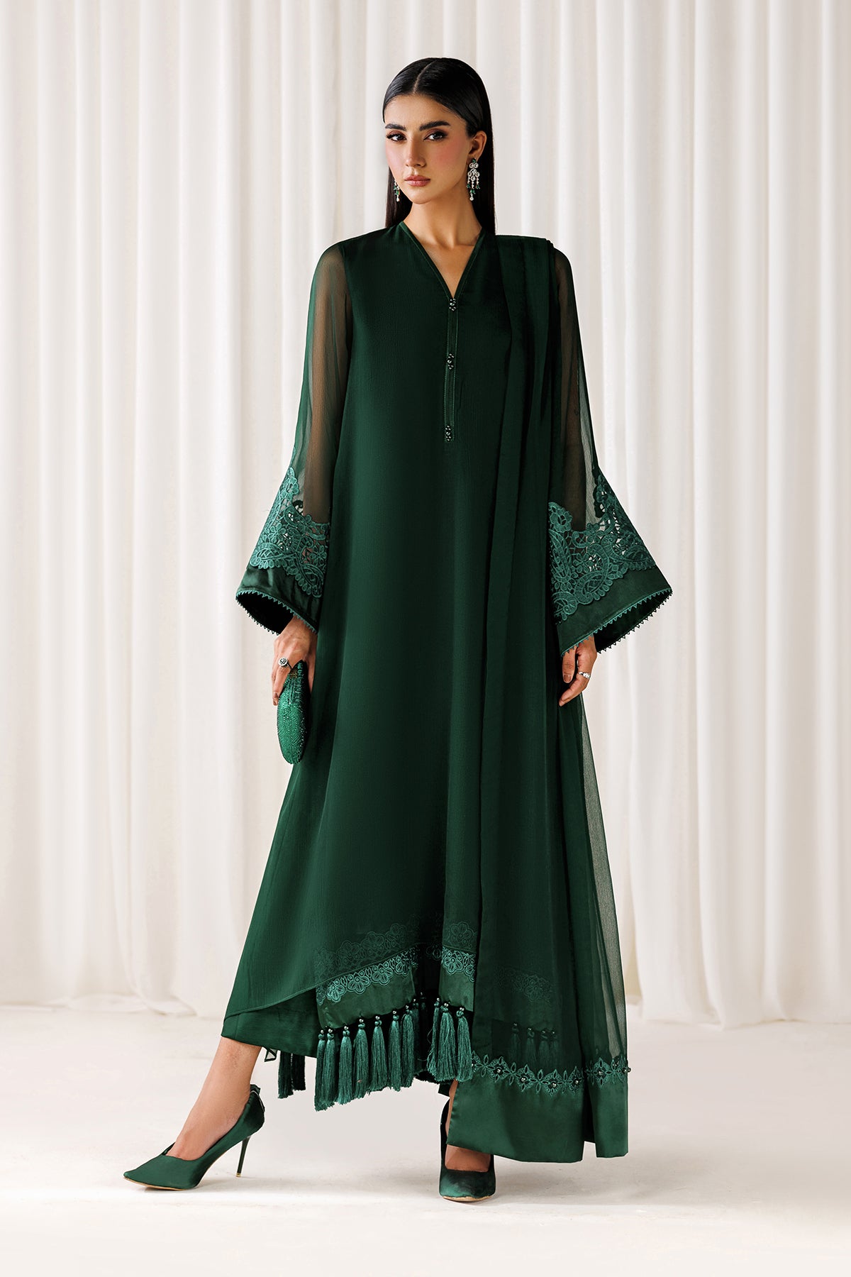EMBROIDERED CHIFFON EN-1301