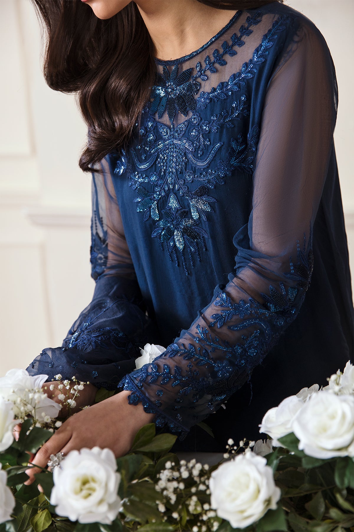 EMBROIDERED CHIFFON SF-292