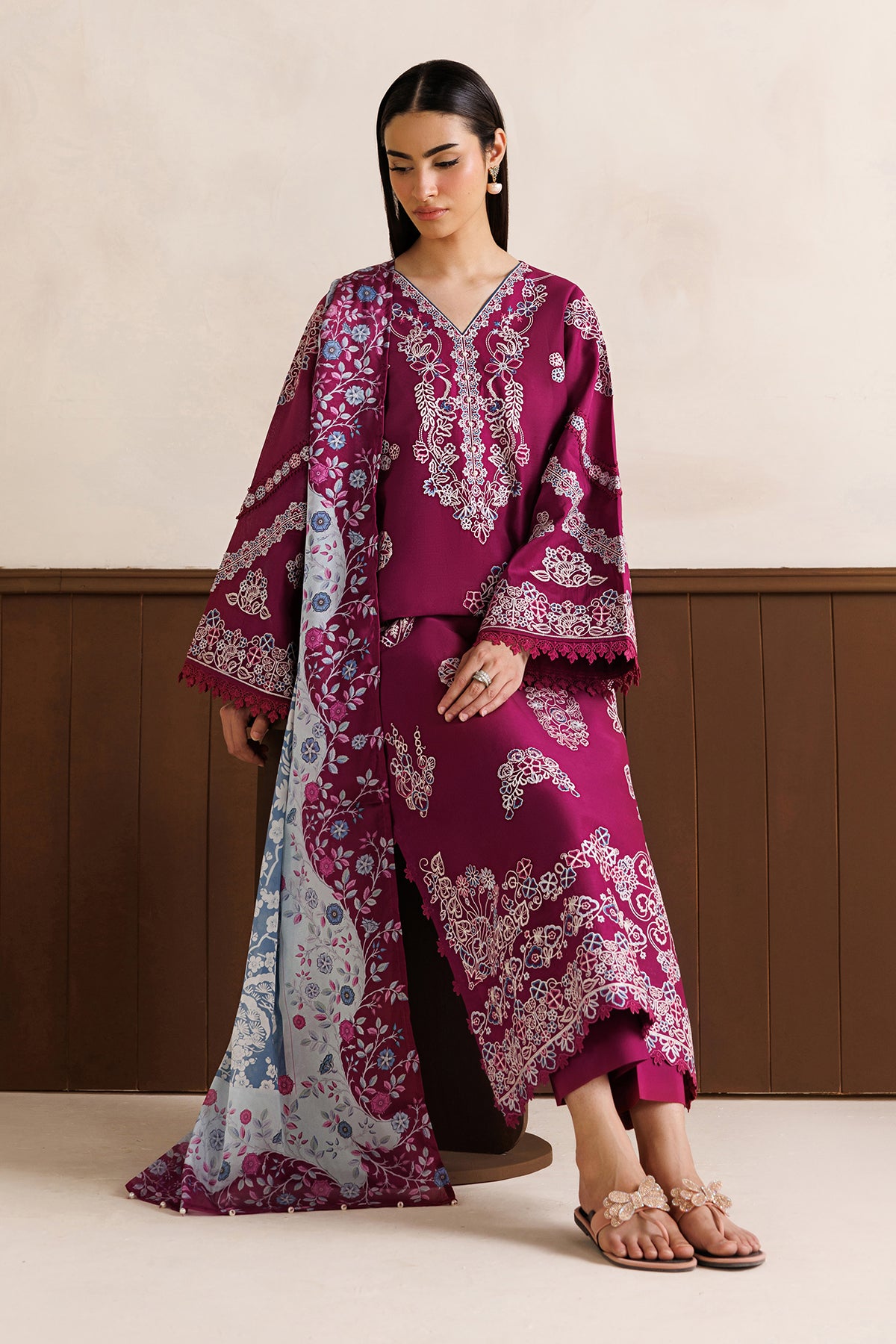 EMBROIDERED LAWN SF-4474