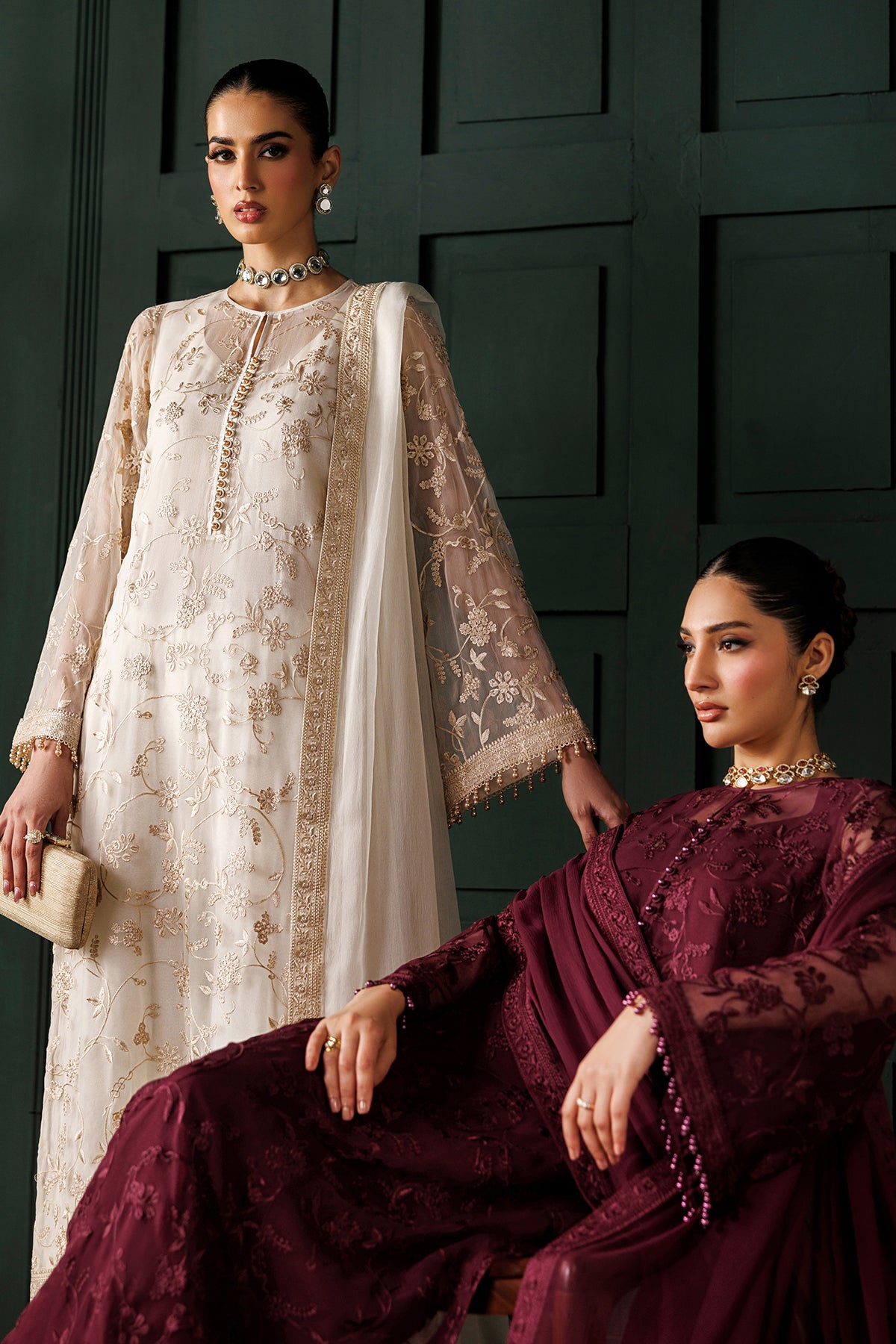 EMBROIDERED CHIFFON UF-4437