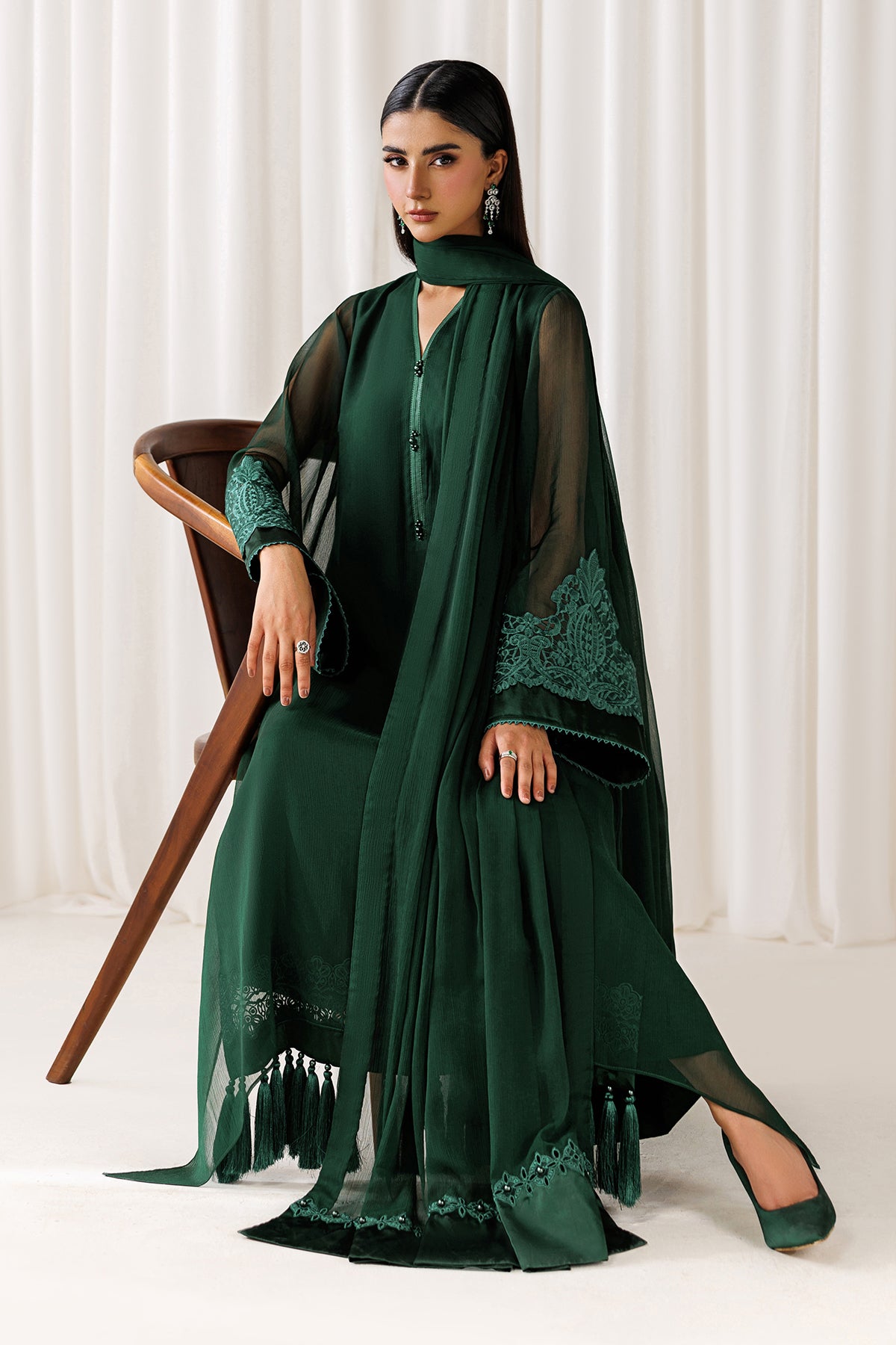 EMBROIDERED CHIFFON EN-1301