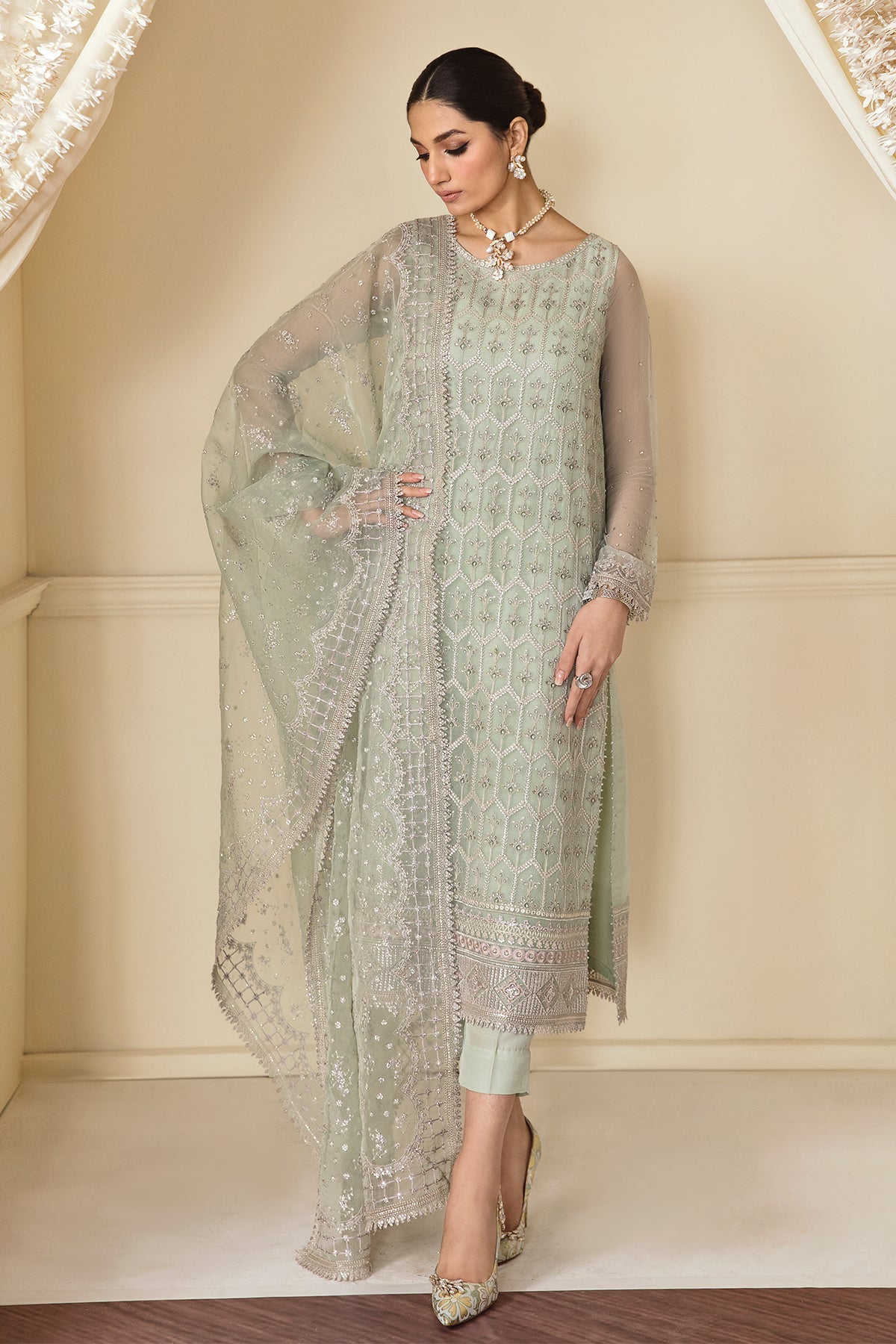 EMBROIDERED CHIFFON UF-299