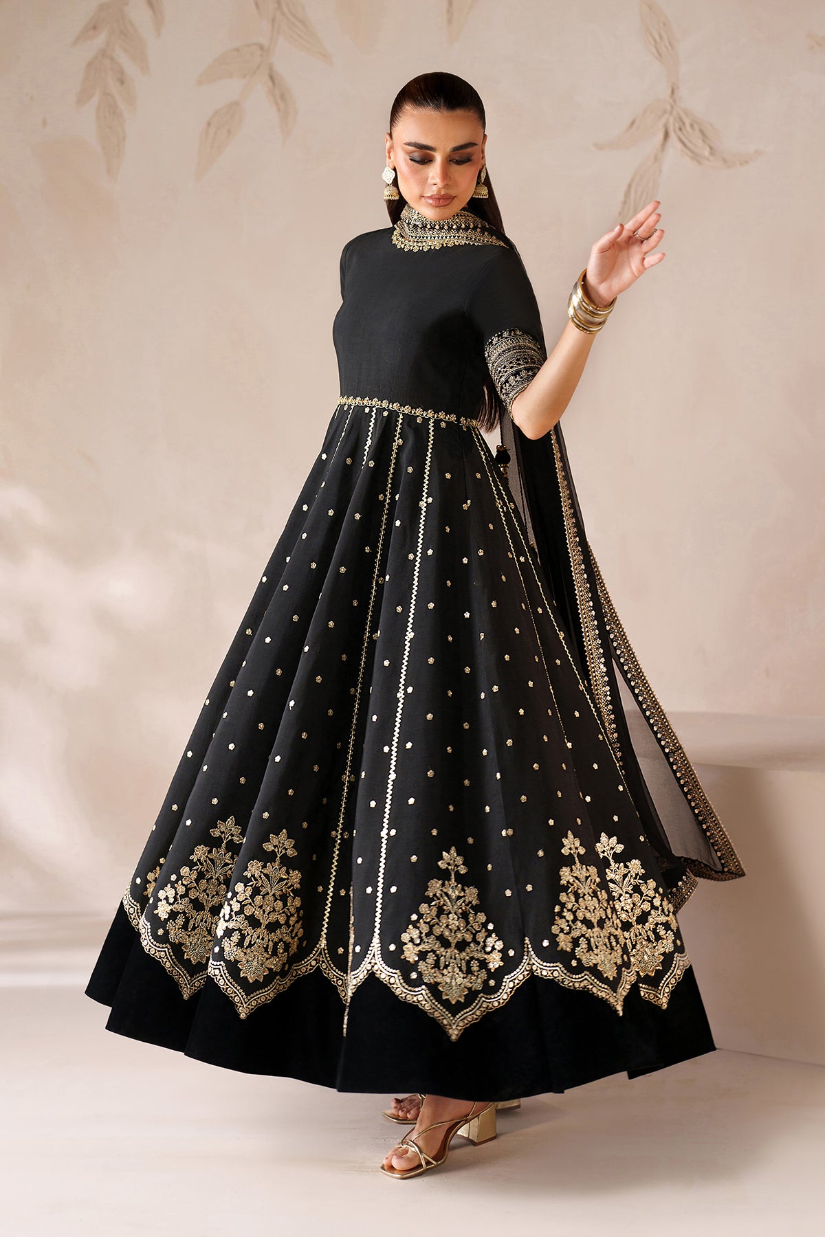 EMBROIDERED RAW SILK PR-1202